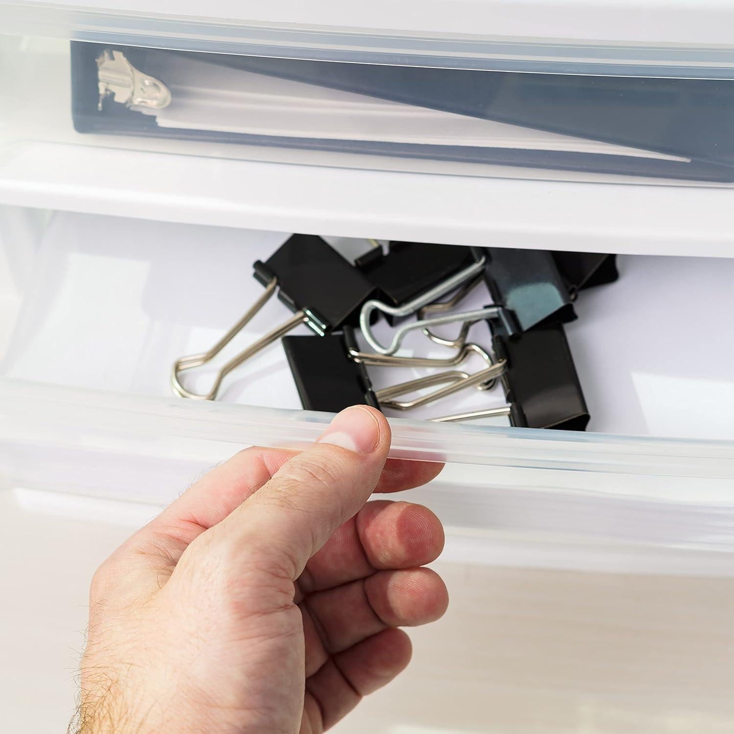 Organizador de Escritorio IRIS USA 3 Cajones Blanco Paquete 2