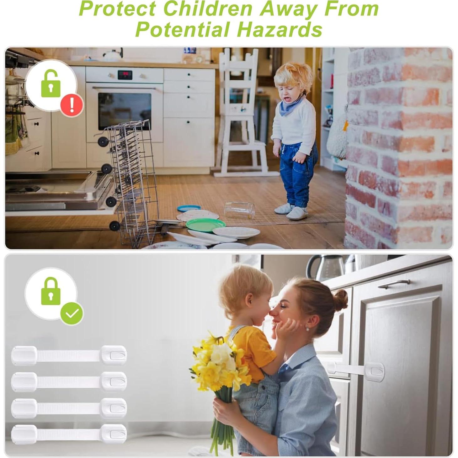 Candados de Seguridad Matenf para Niños y Mascotas - 4 Pzas