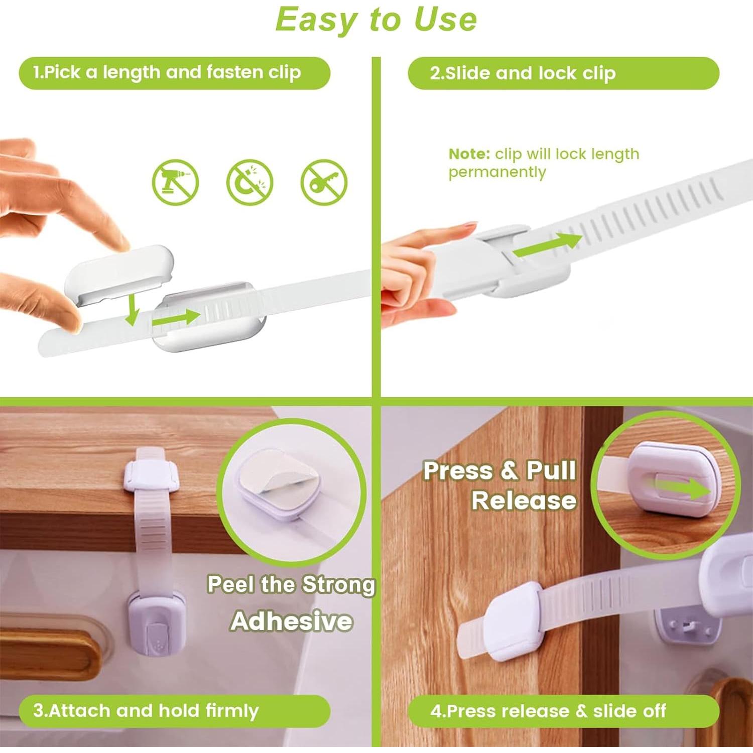 Candados de Seguridad Matenf para Niños y Mascotas - 4 Pzas