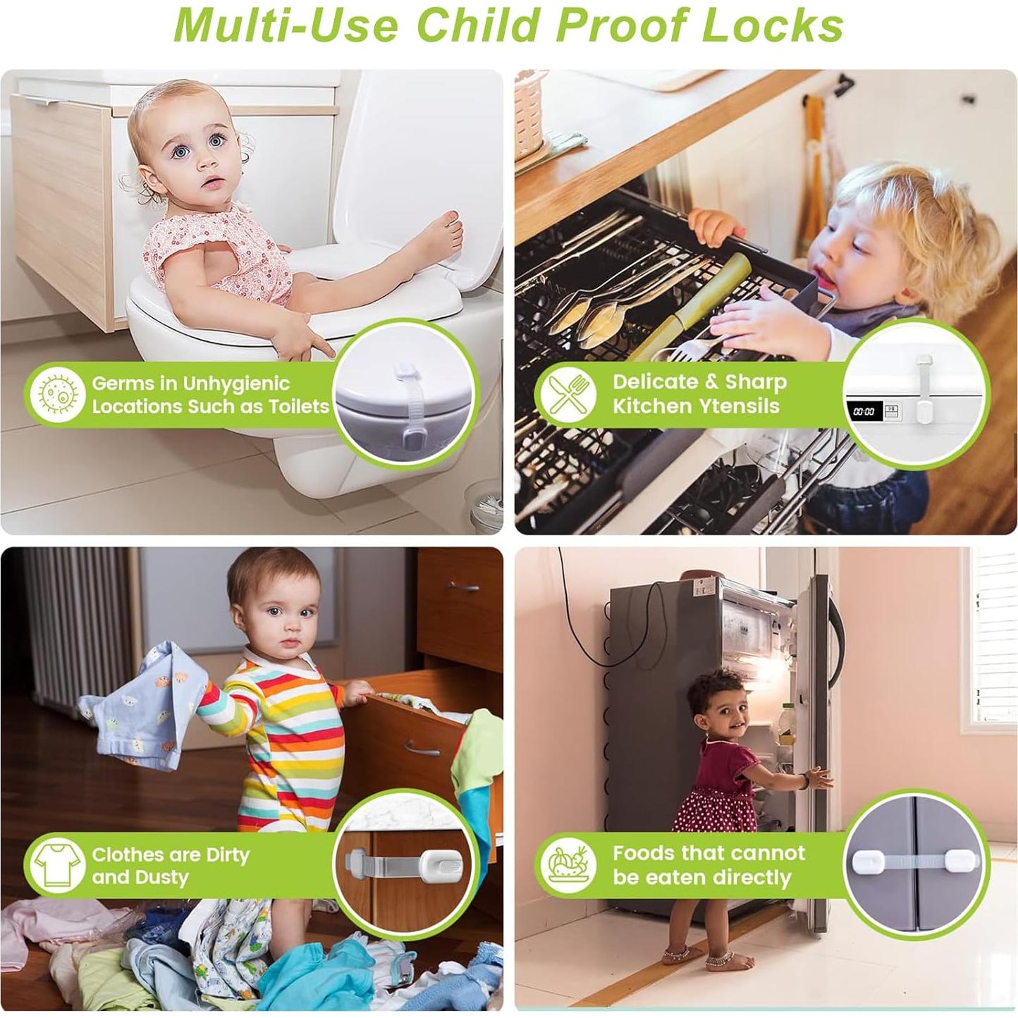 Candados de Seguridad Matenf para Niños y Mascotas - 4 Pzas