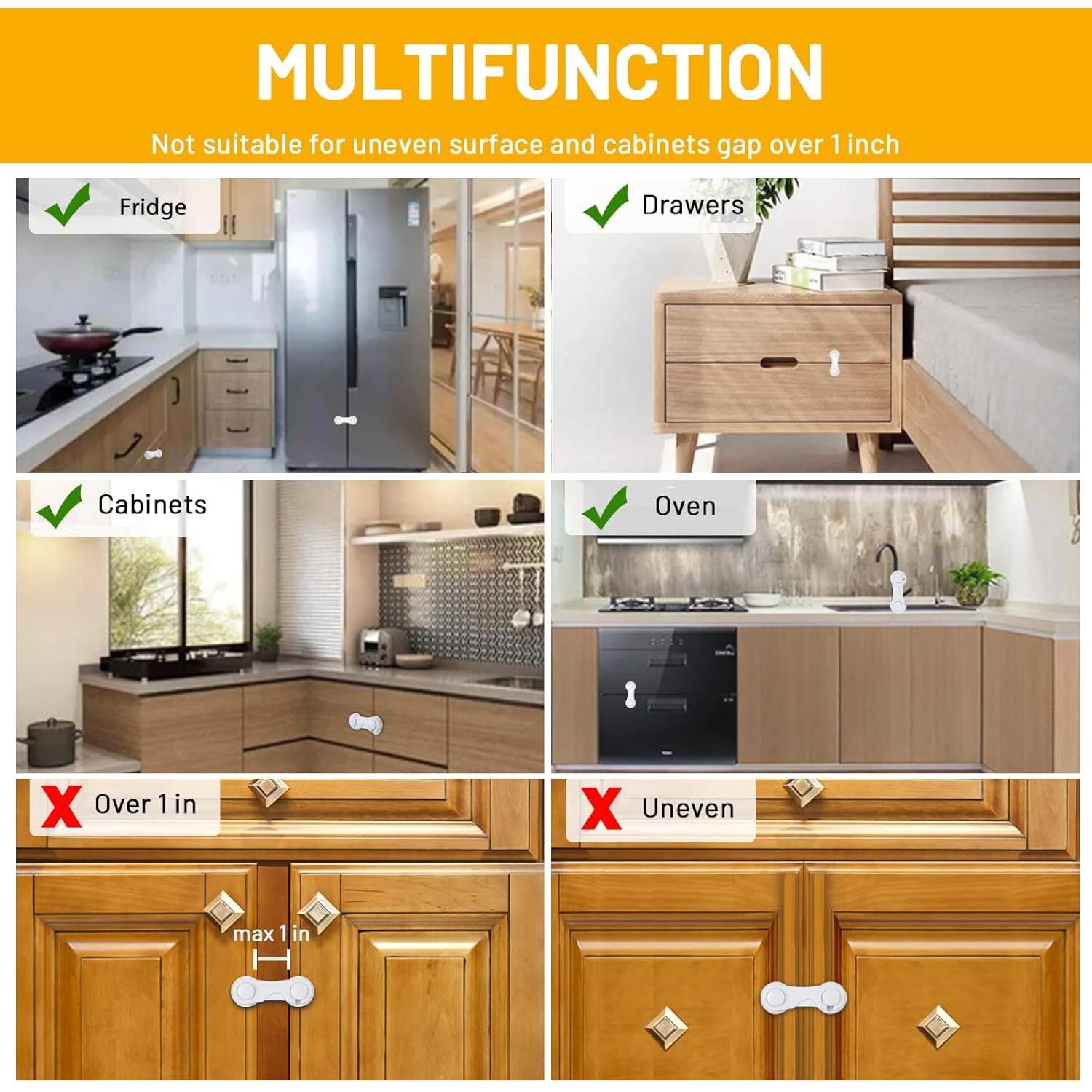 Cerraduras de Seguridad para Bebés TRILINK 6 Paquete