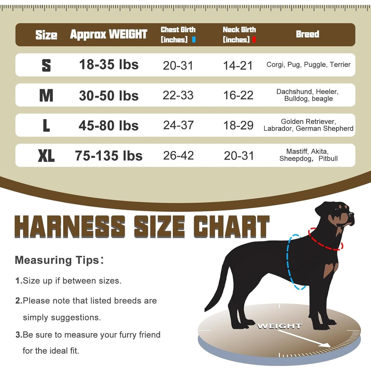 Arnés Táctico Auroth XL para Perros Grandes Ajustable