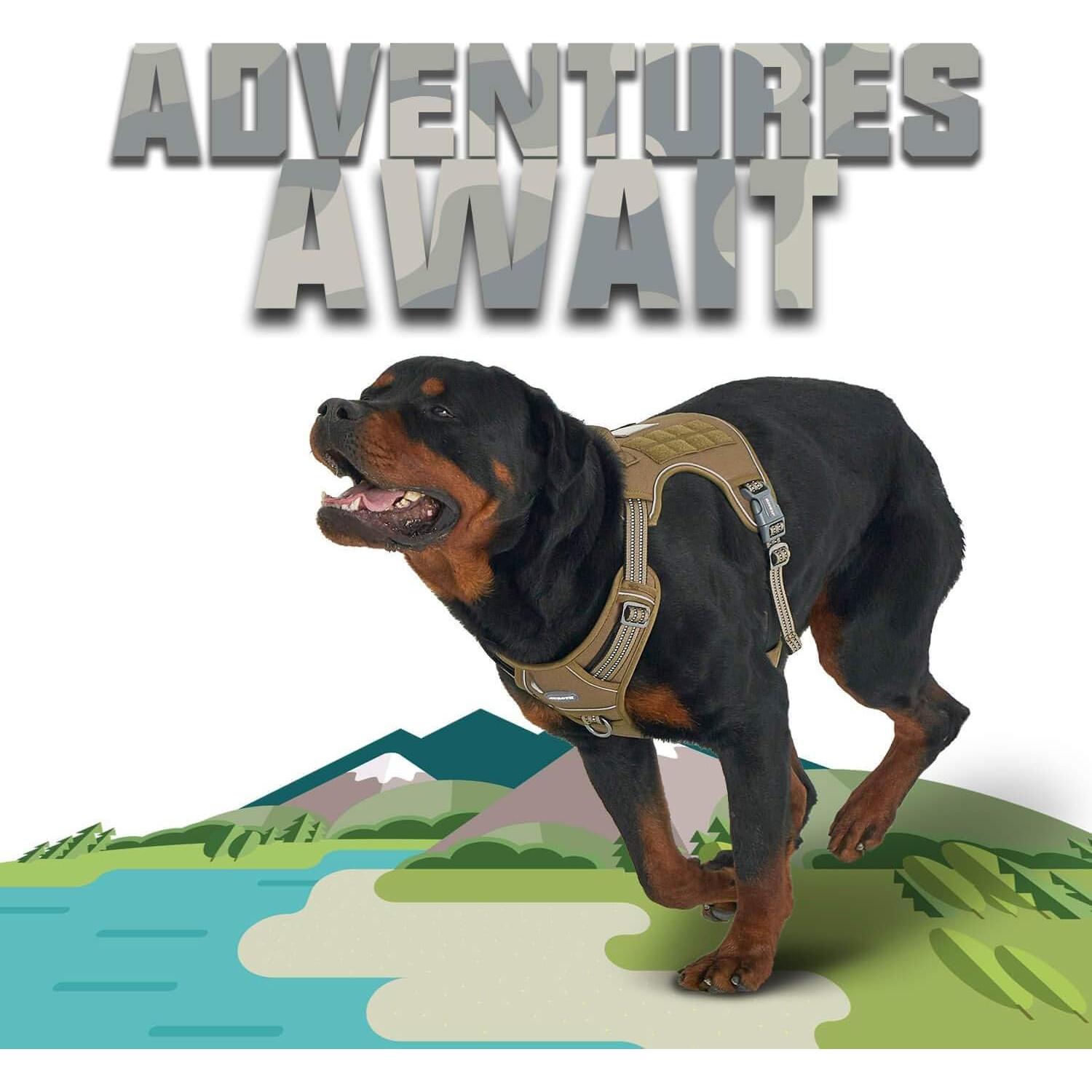 Arnés Táctico Auroth XL para Perros Grandes Ajustable