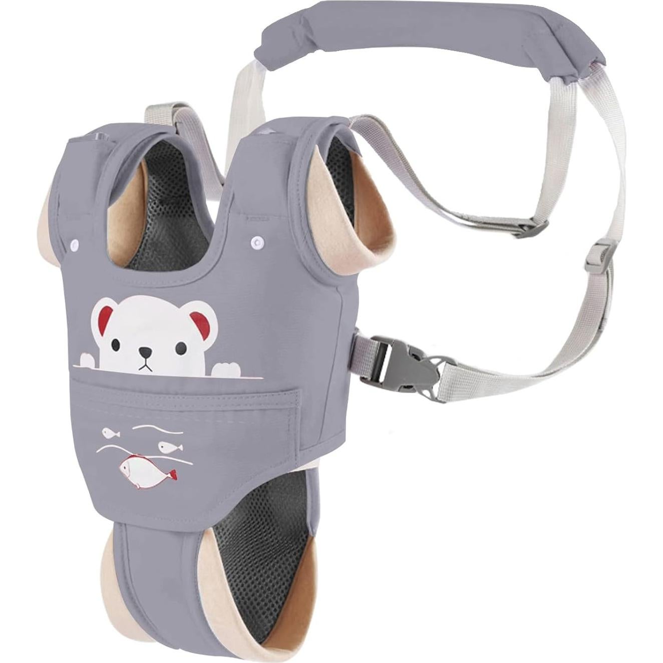 Arnés de Caminata para Bebés Gris - Ajustable 9-24 Meses