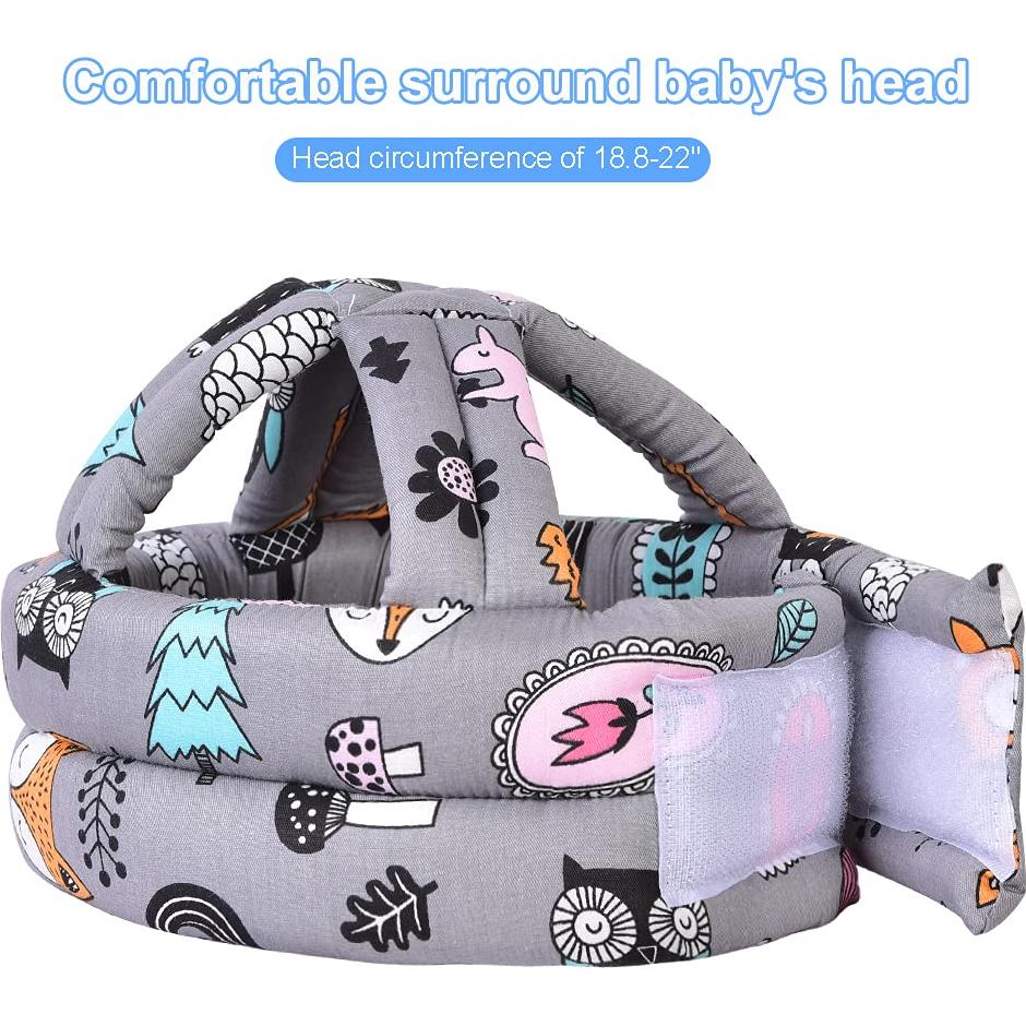 Casco TORASO para Bebé - Gorro Amortiguador Gris