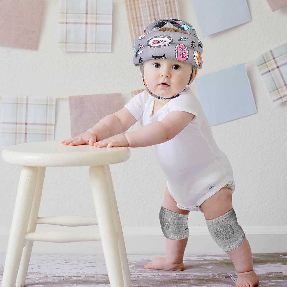 Casco TORASO para Bebé - Gorro Amortiguador Gris