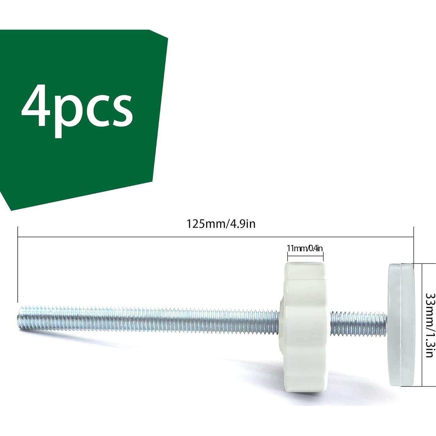 Paquete de 4 Varillas M8 de 12 CM para Puertas de Bebé