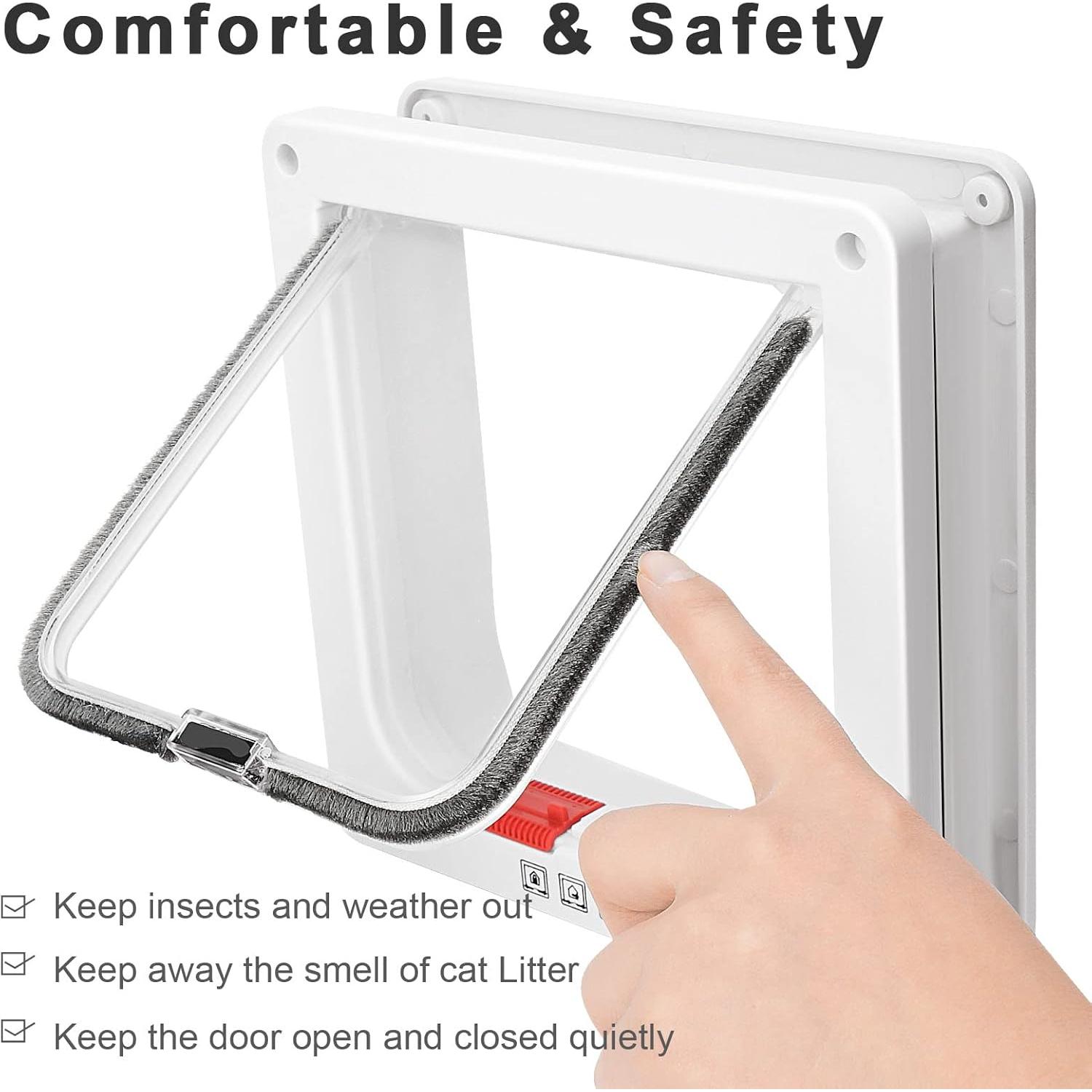 Puerta para Gatos Lessmon Mediana 19.05x19.56 cm con Cerradura