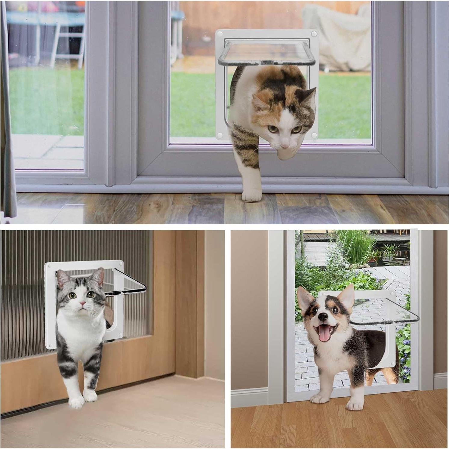 Puerta para Gatos Lessmon Mediana 19.05x19.56 cm con Cerradura