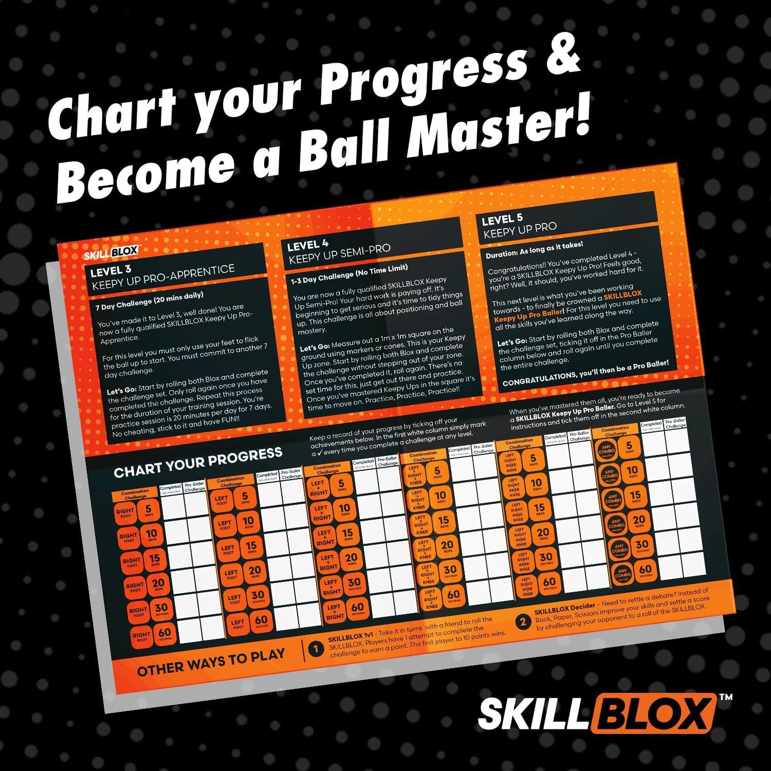 Dados de Entrenamiento de Fútbol SKILL BLOX - 2 Piezas