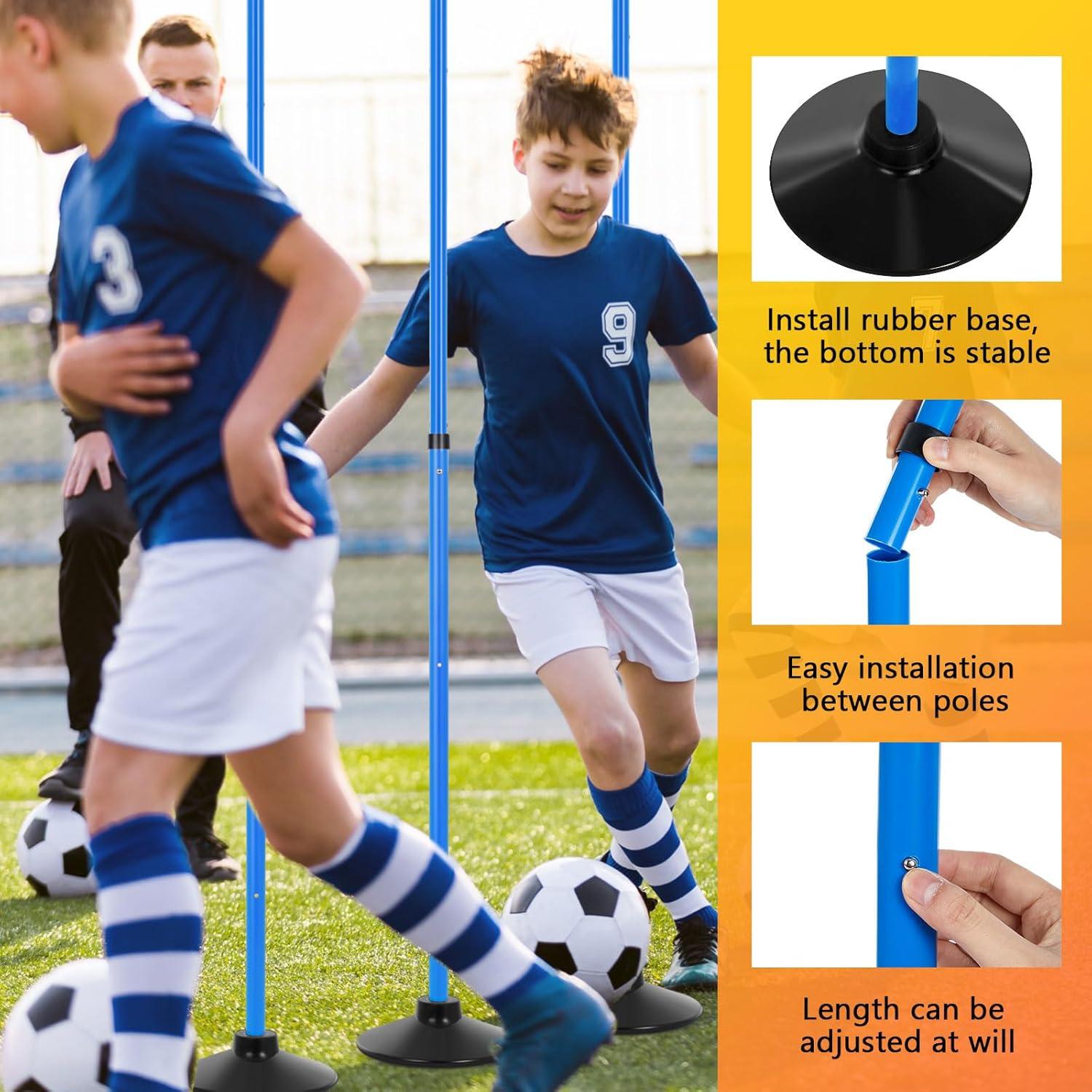 Postes de Agilidad Sonwyoung 8 Pcs PVC con Base de Goma