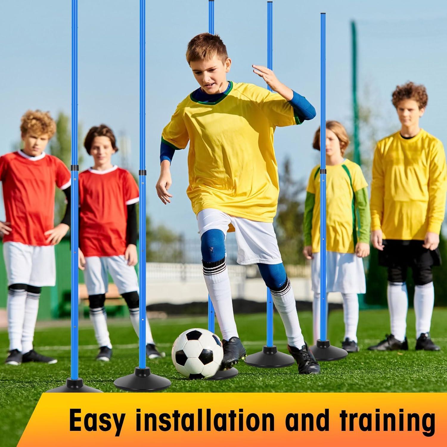 Postes de Agilidad Sonwyoung 8 Pcs PVC con Base de Goma