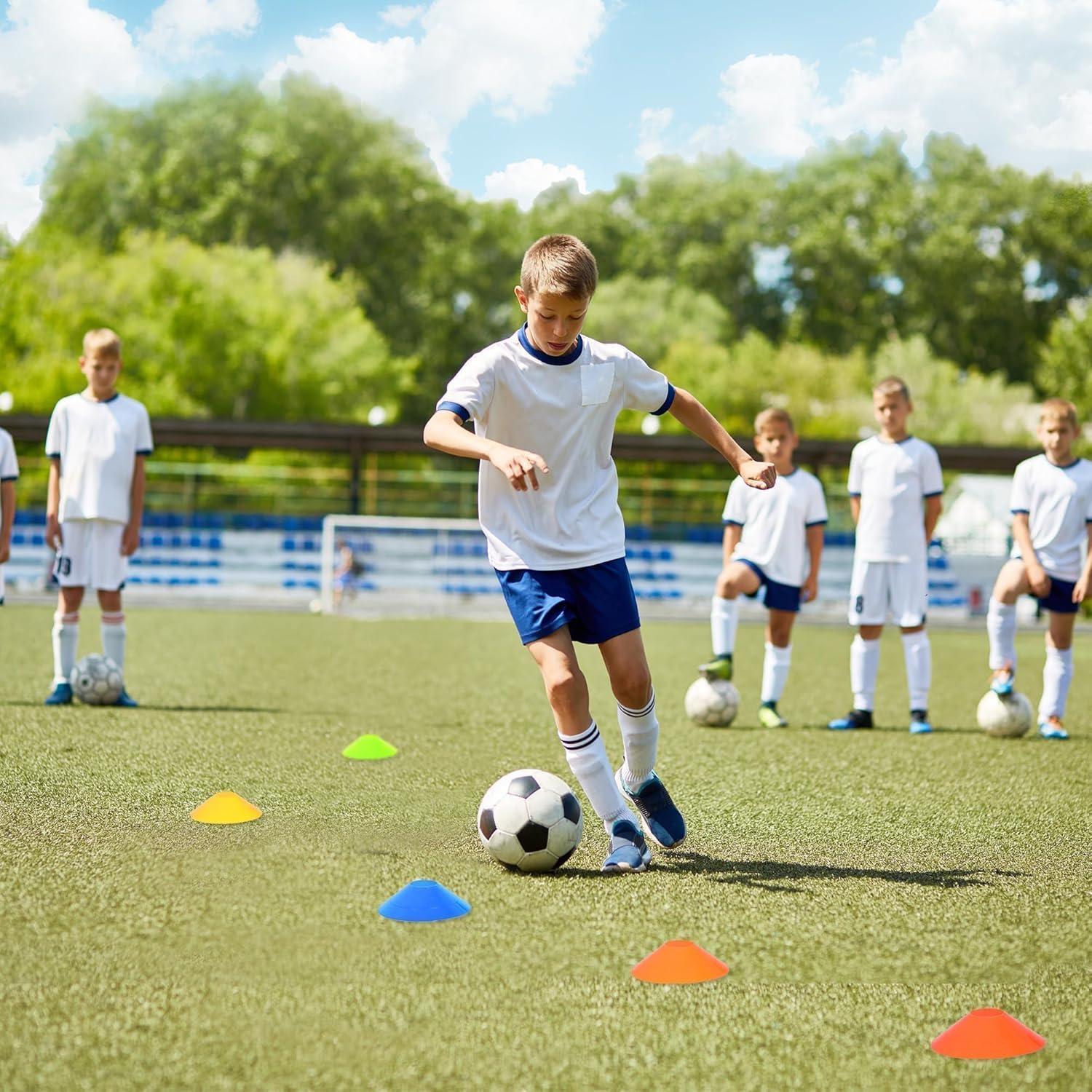 Portería de Fútbol ORIENGEAR 2.44x1.83m con Discos de Entrenamiento