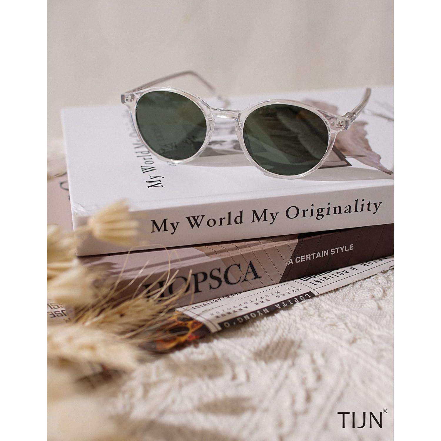 Gafas de sol redondas TIJN UV400 polarizadas para mujer y hombre