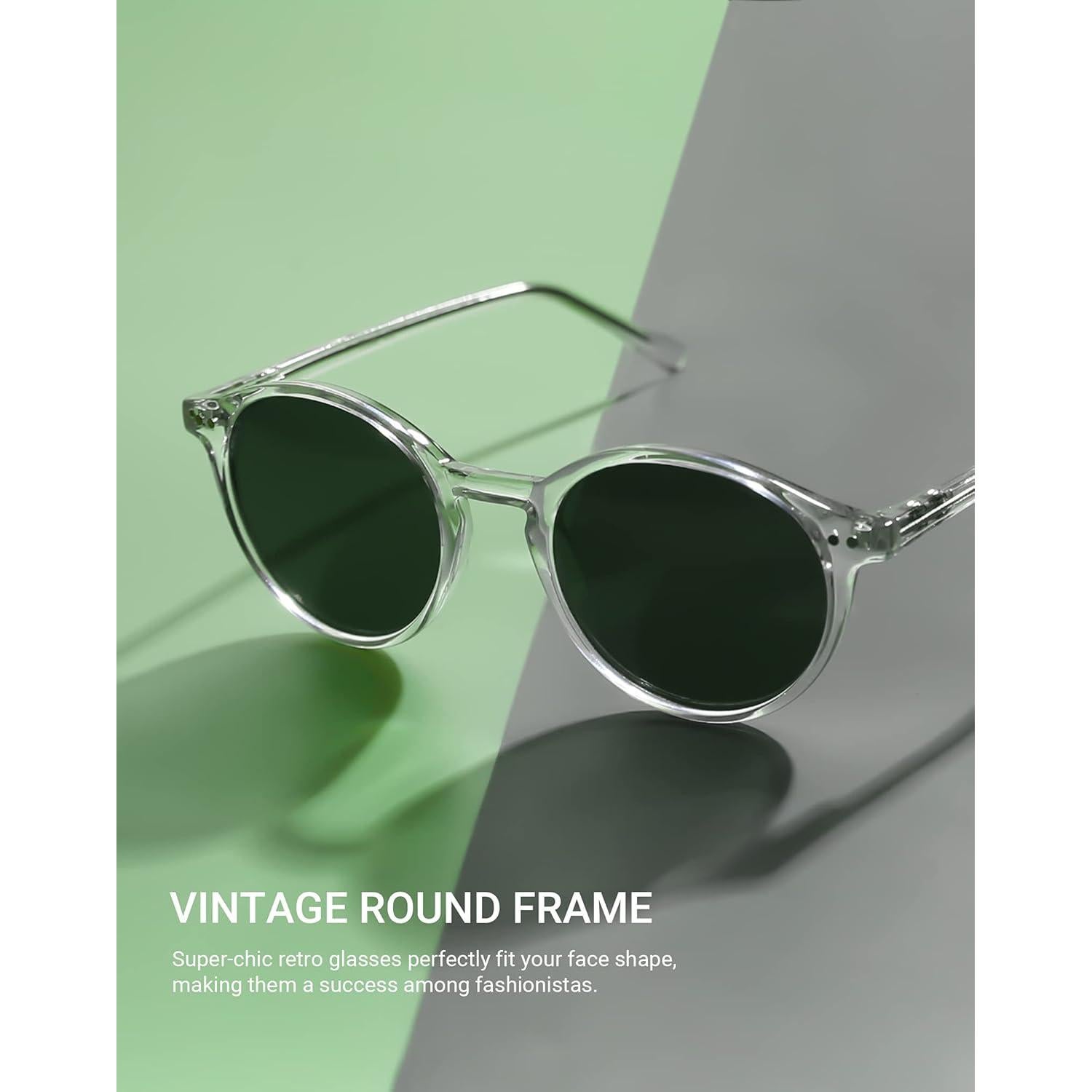 Gafas de sol redondas TIJN UV400 polarizadas para mujer y hombre