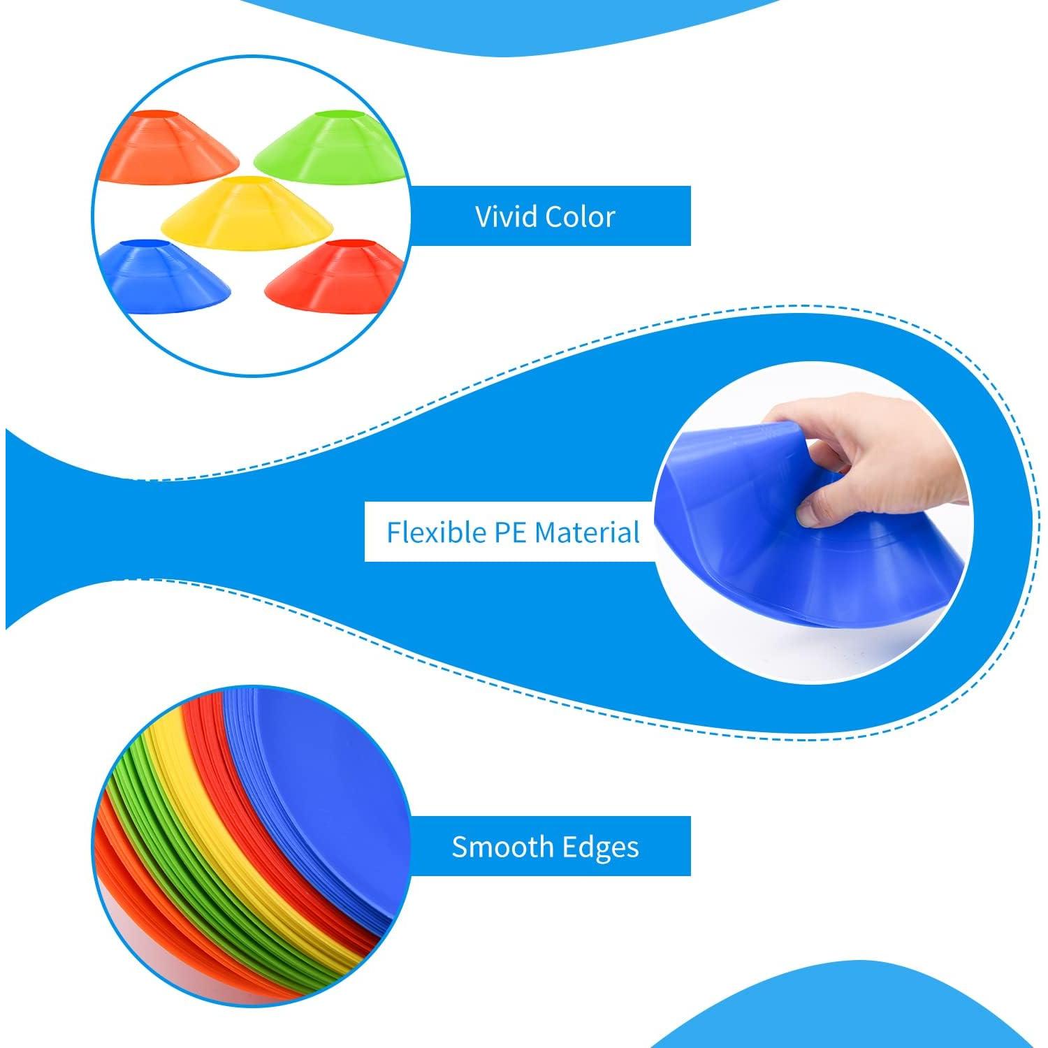 Conos de Agilidad FGBNM 25 Piezas con Soporte y Bolsa