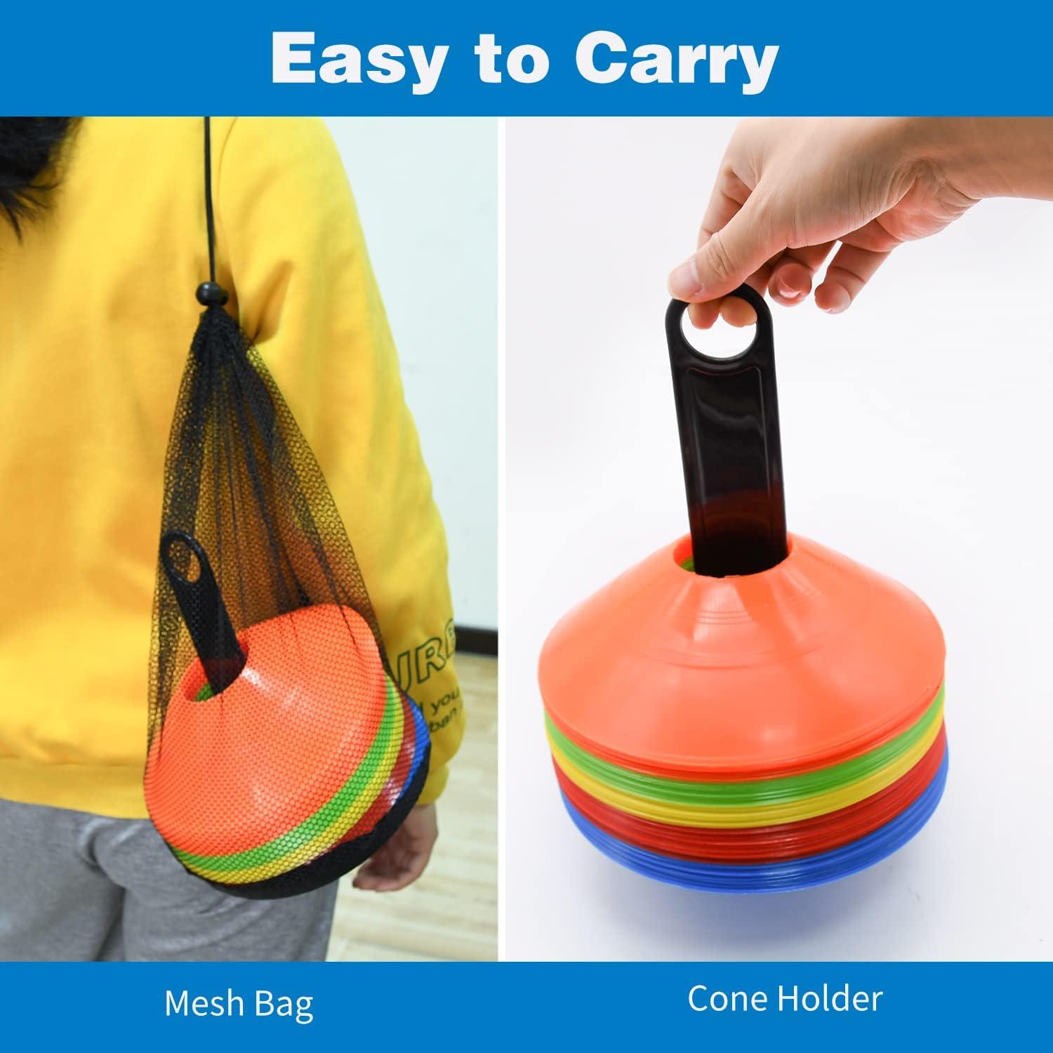 Conos de Agilidad FGBNM 25 Piezas con Soporte y Bolsa