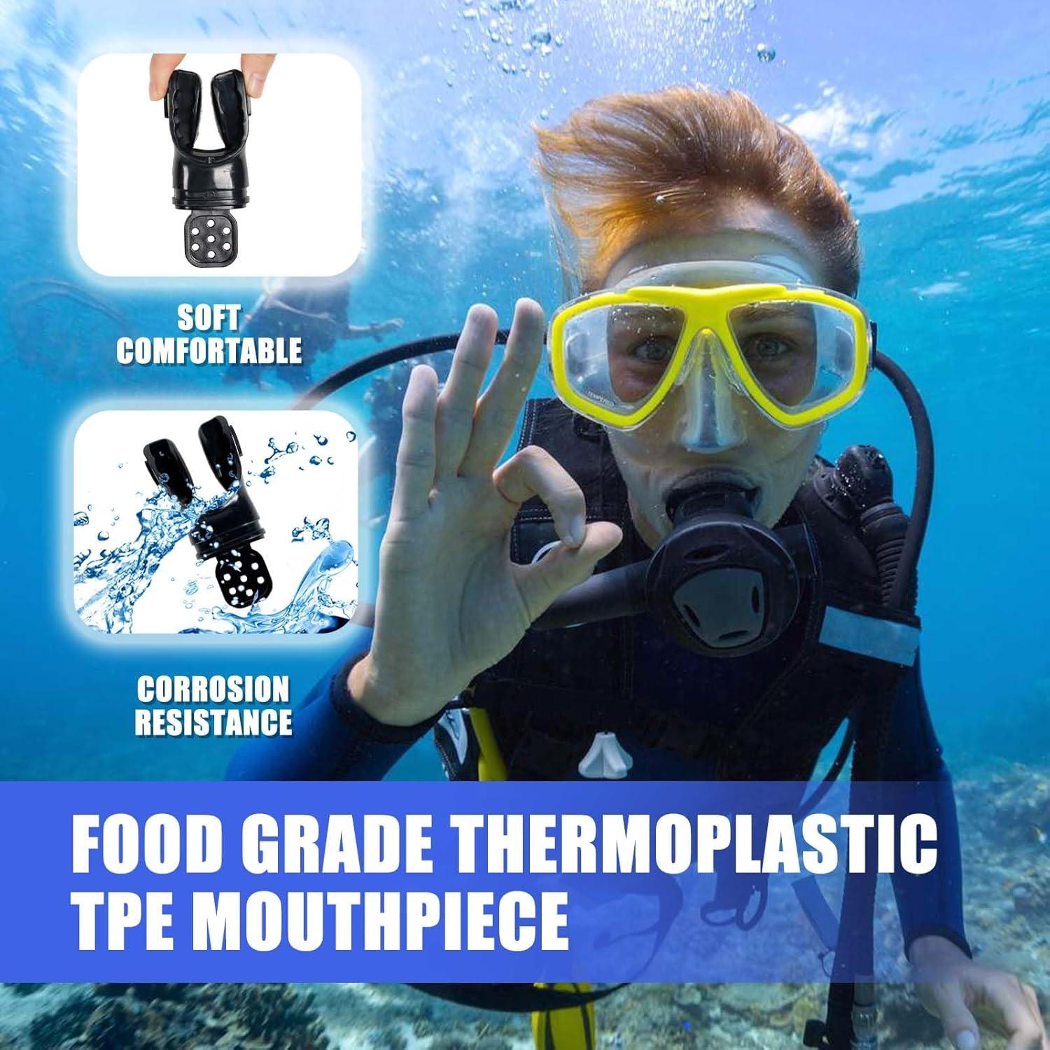Bocina de Buceo Moldeable JUSTOOP TPE Negro Transparente