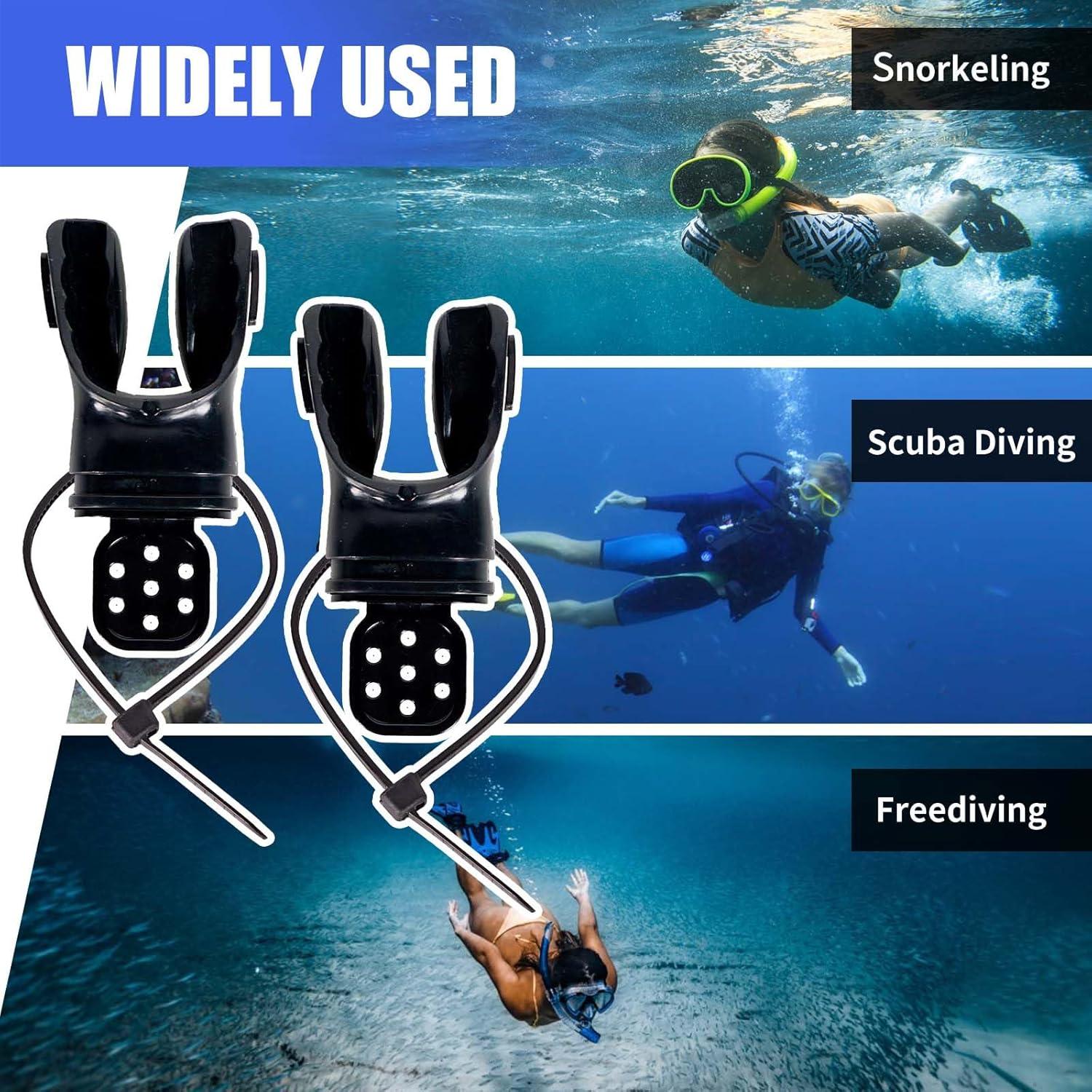 Bocina de Buceo Moldeable JUSTOOP TPE Negro Transparente