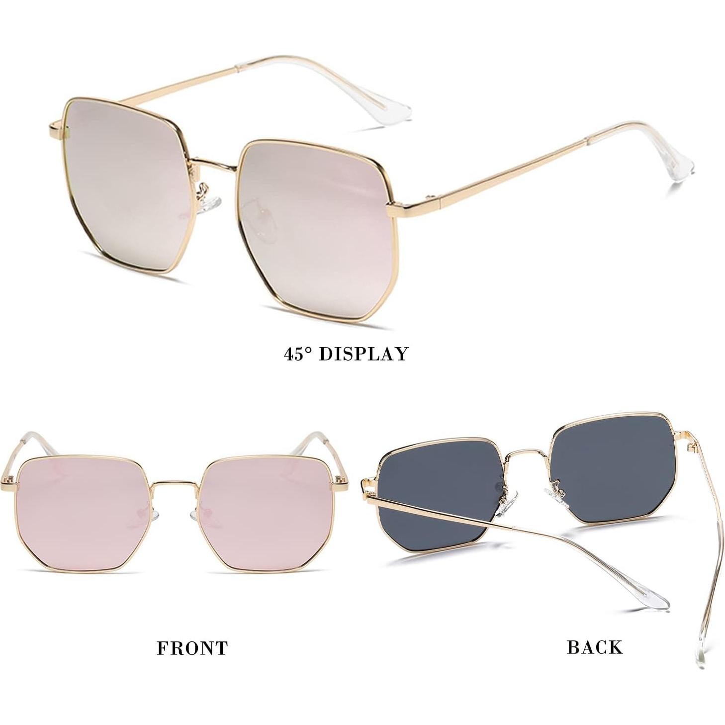 Gafas de sol polarizadas HJSTES hexagonales UV400 unisex