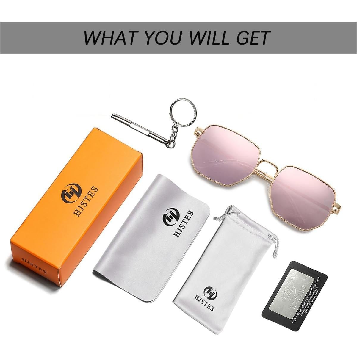 Gafas de sol polarizadas HJSTES hexagonales UV400 unisex