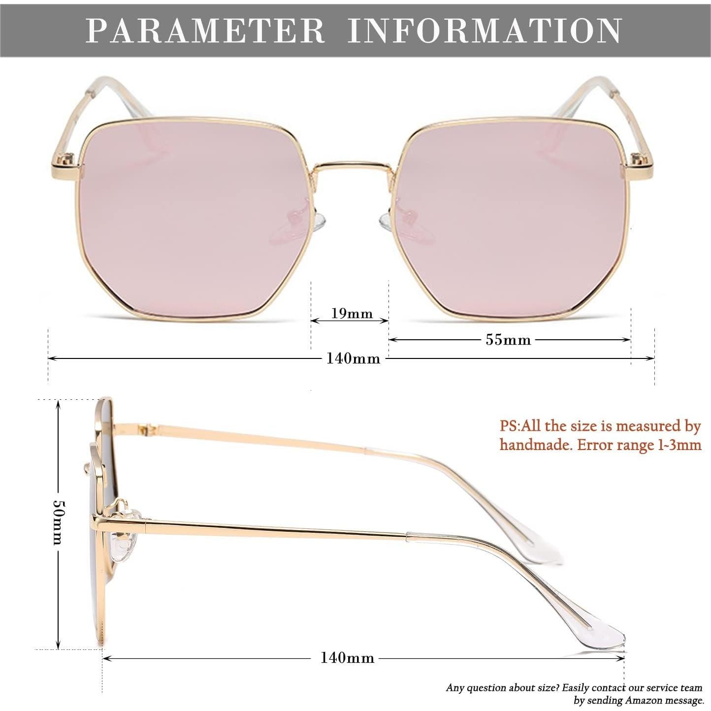 Gafas de sol polarizadas HJSTES hexagonales UV400 unisex