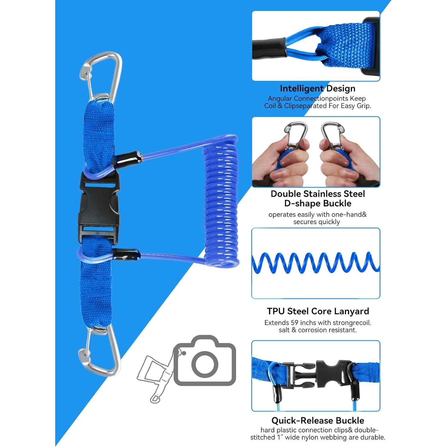 Lanyard de Buceo EEBBL EEB-SDL-120 Azul Resistente