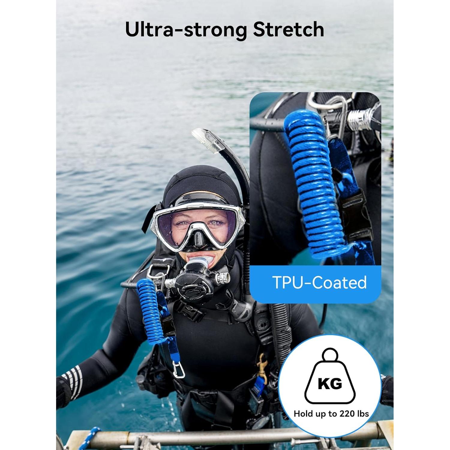 Lanyard de Buceo EEBBL EEB-SDL-120 Azul Resistente