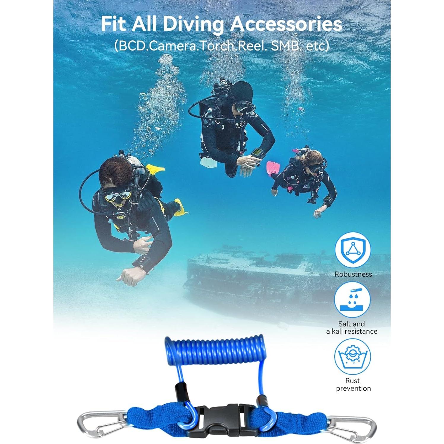 Lanyard de Buceo EEBBL EEB-SDL-120 Azul Resistente