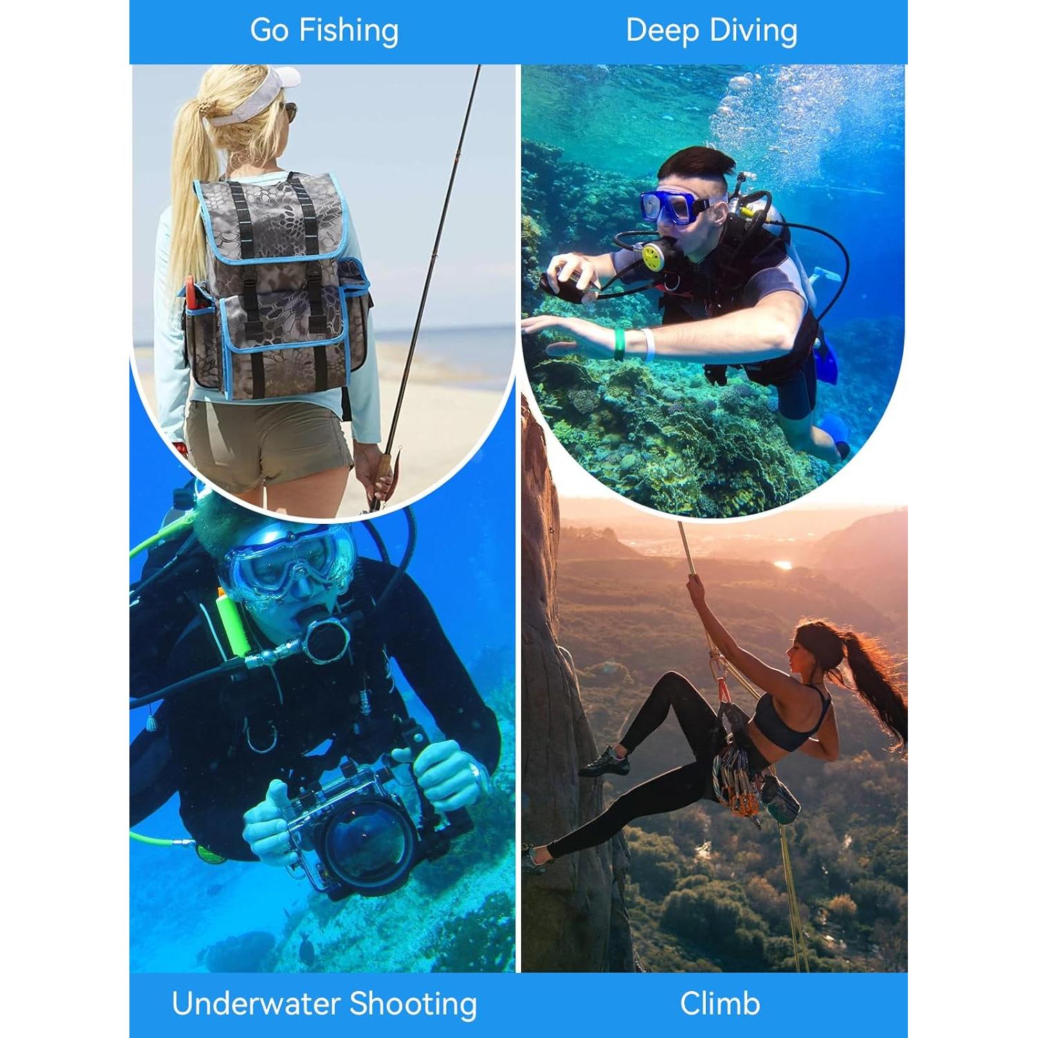 Lanyard de Buceo EEBBL EEB-SDL-120 Azul Resistente