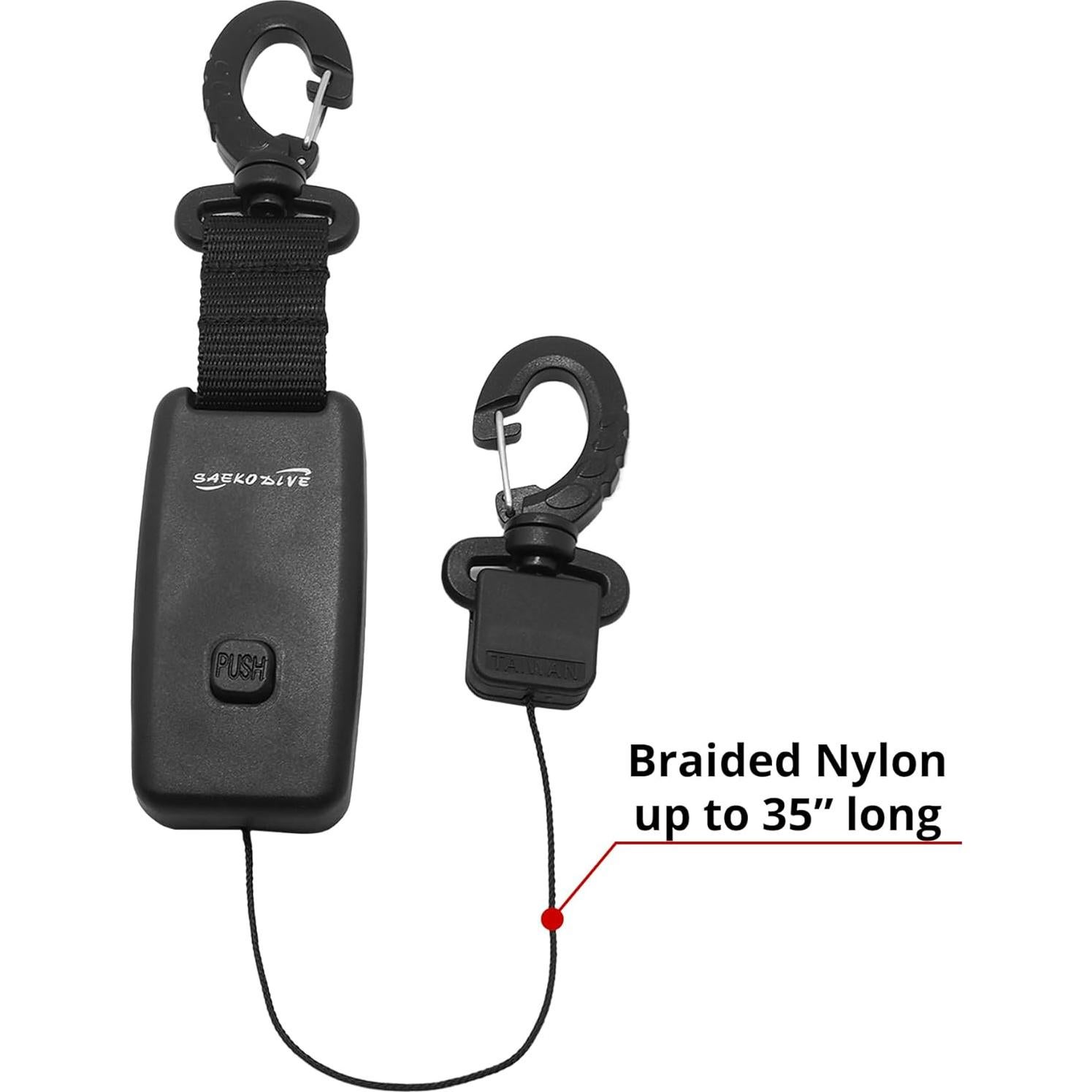 Retractor automático Saekodive AR-03A 90cm con ganchos