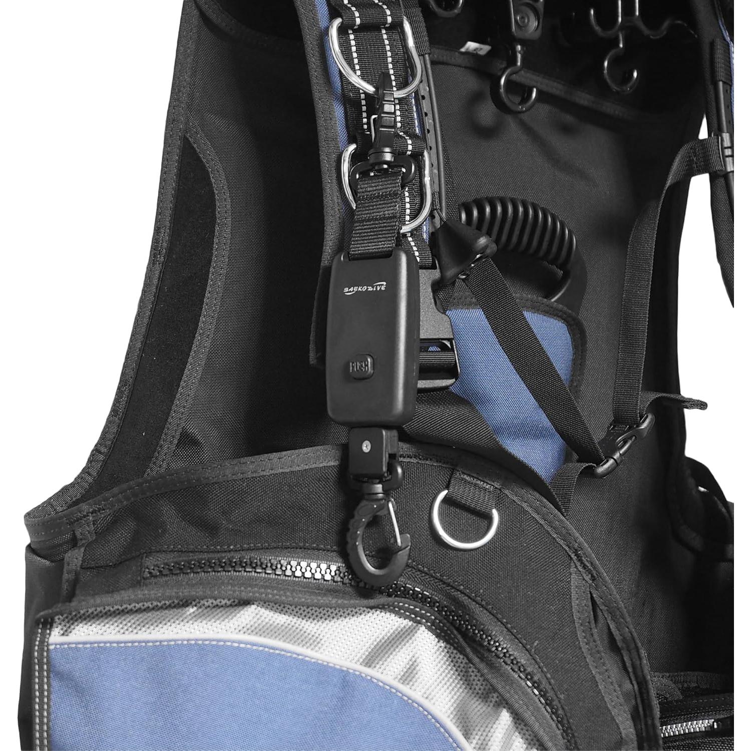 Retractor automático Saekodive AR-03A 90cm con ganchos