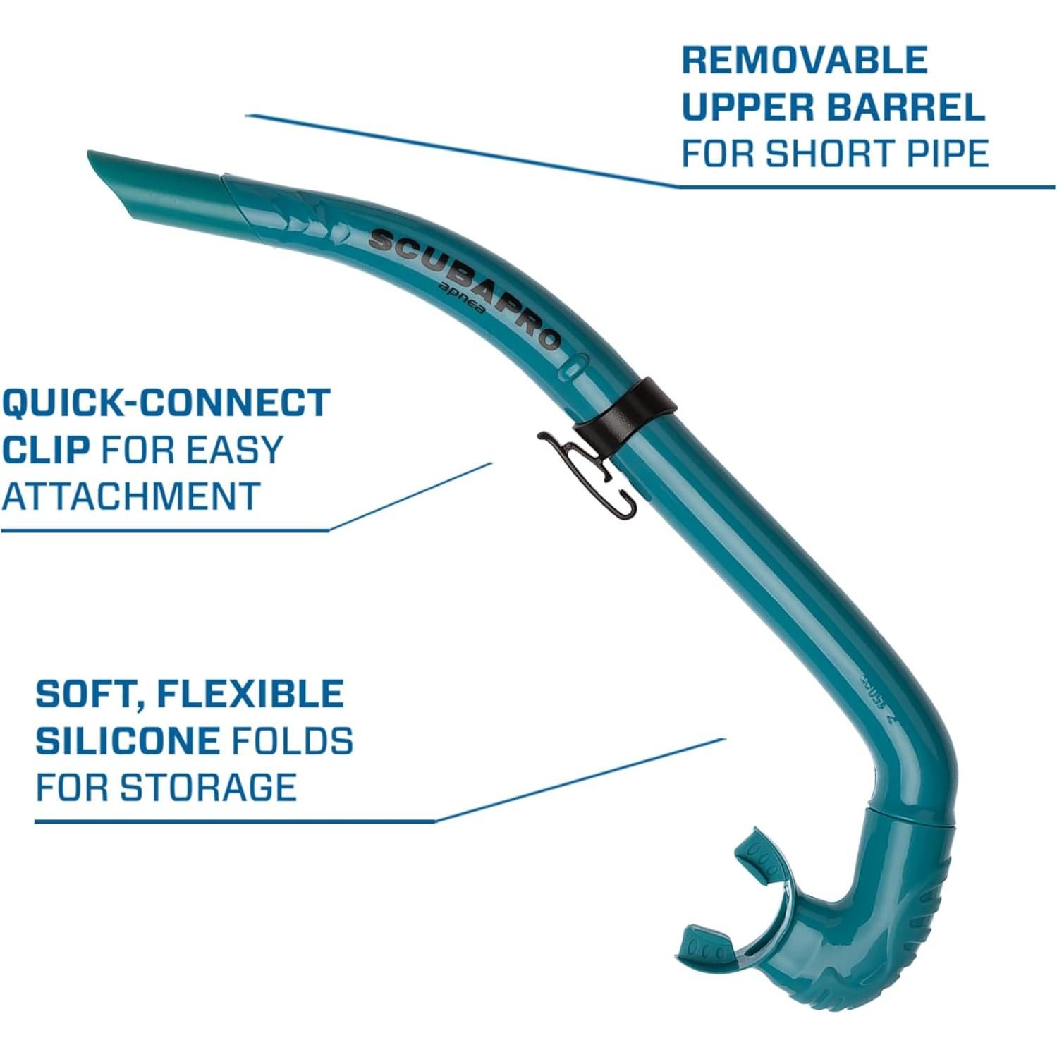 Snorkel de Apnea Scubapro Turquesa Silicona 0.11 kg