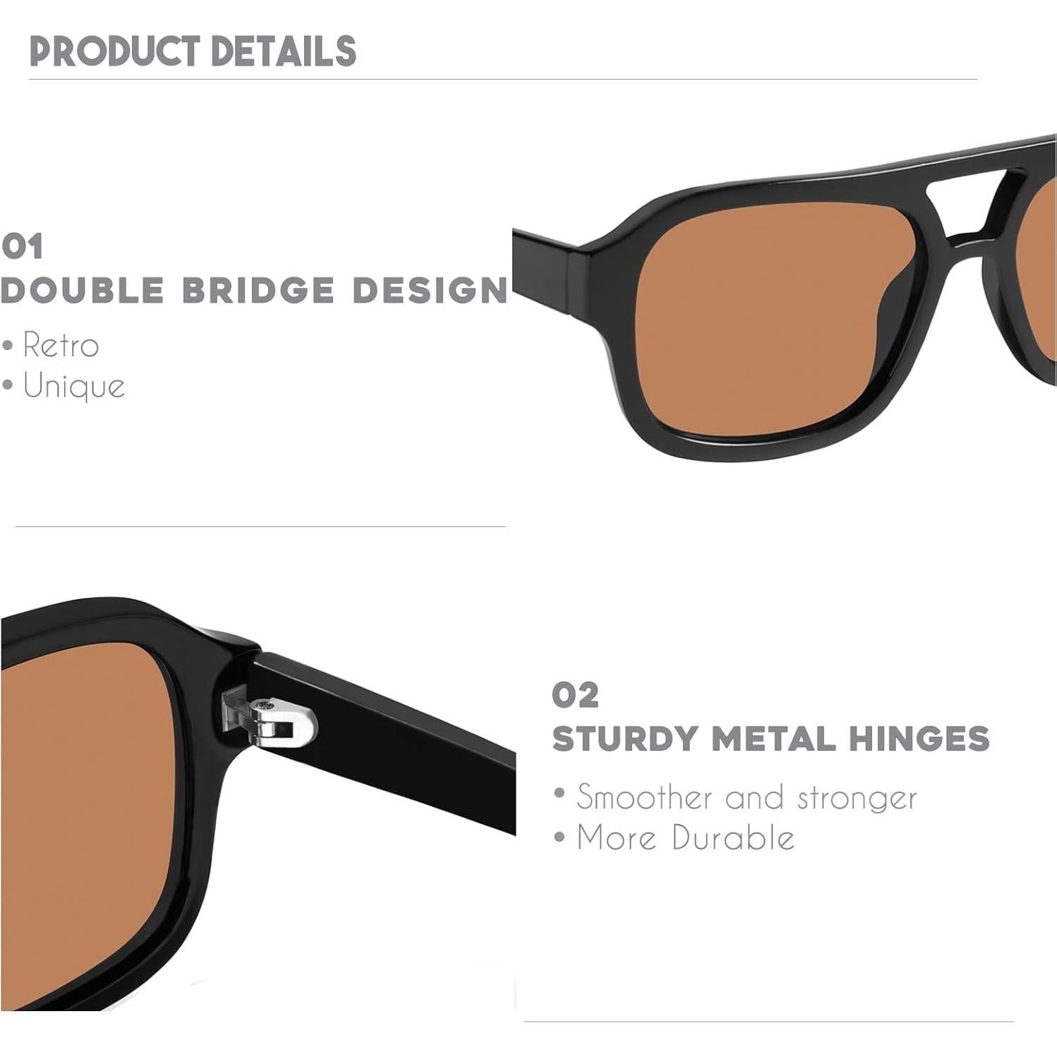 Gafas de Sol Aviador Mosanana MS52362 Negras para Mujeres