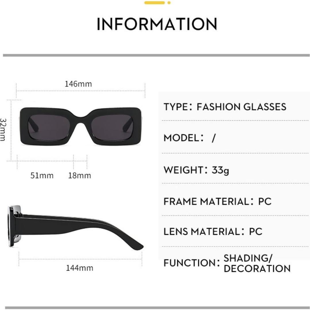 Gafas de sol rectangulares IKANOO para mujer color caramelo