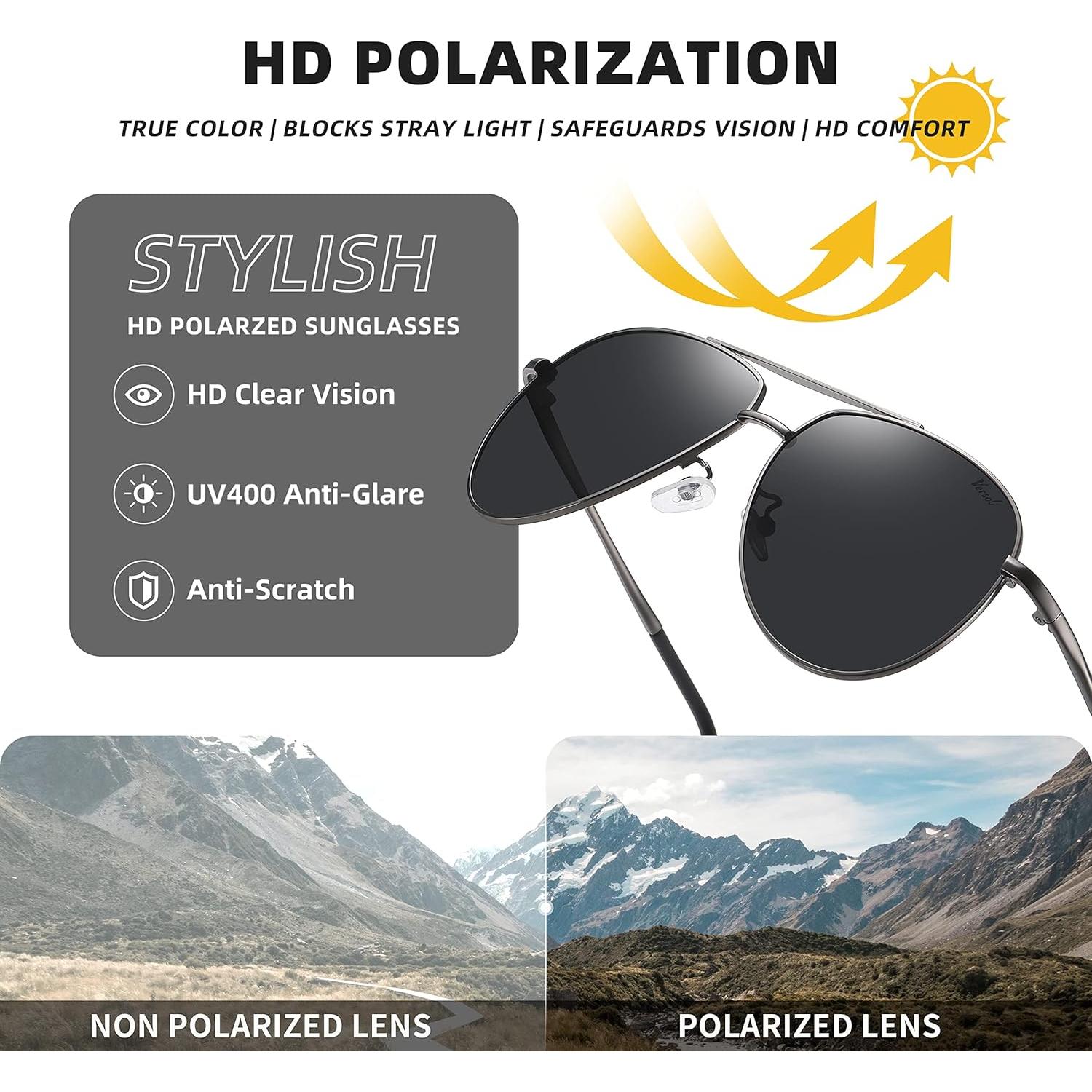 Gafas de sol aviador polarizadas Versol UV400 unisex