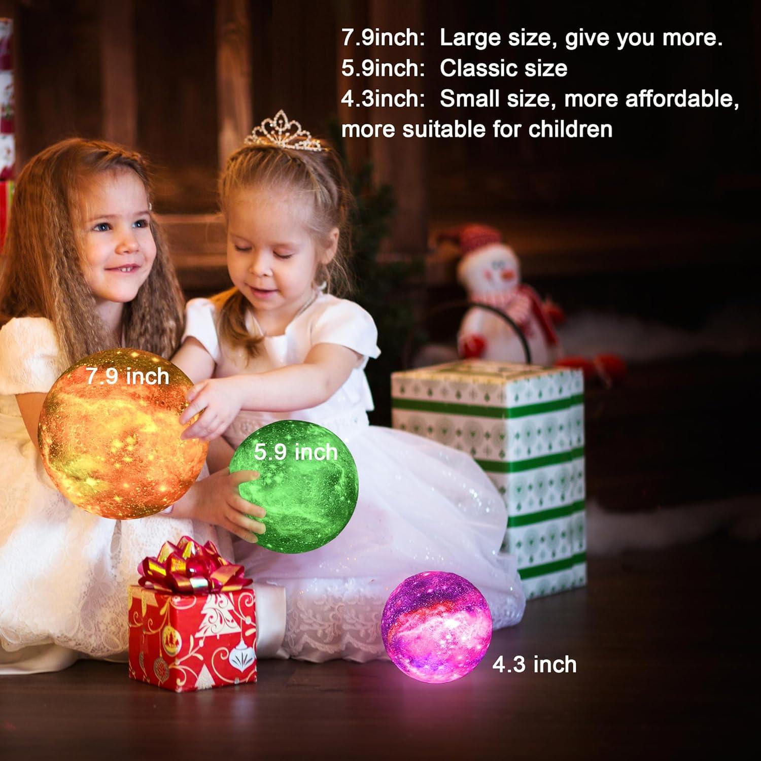 Lámpara de Luna 15 cm HYODREAM Luz Nocturna LED 16 Colores