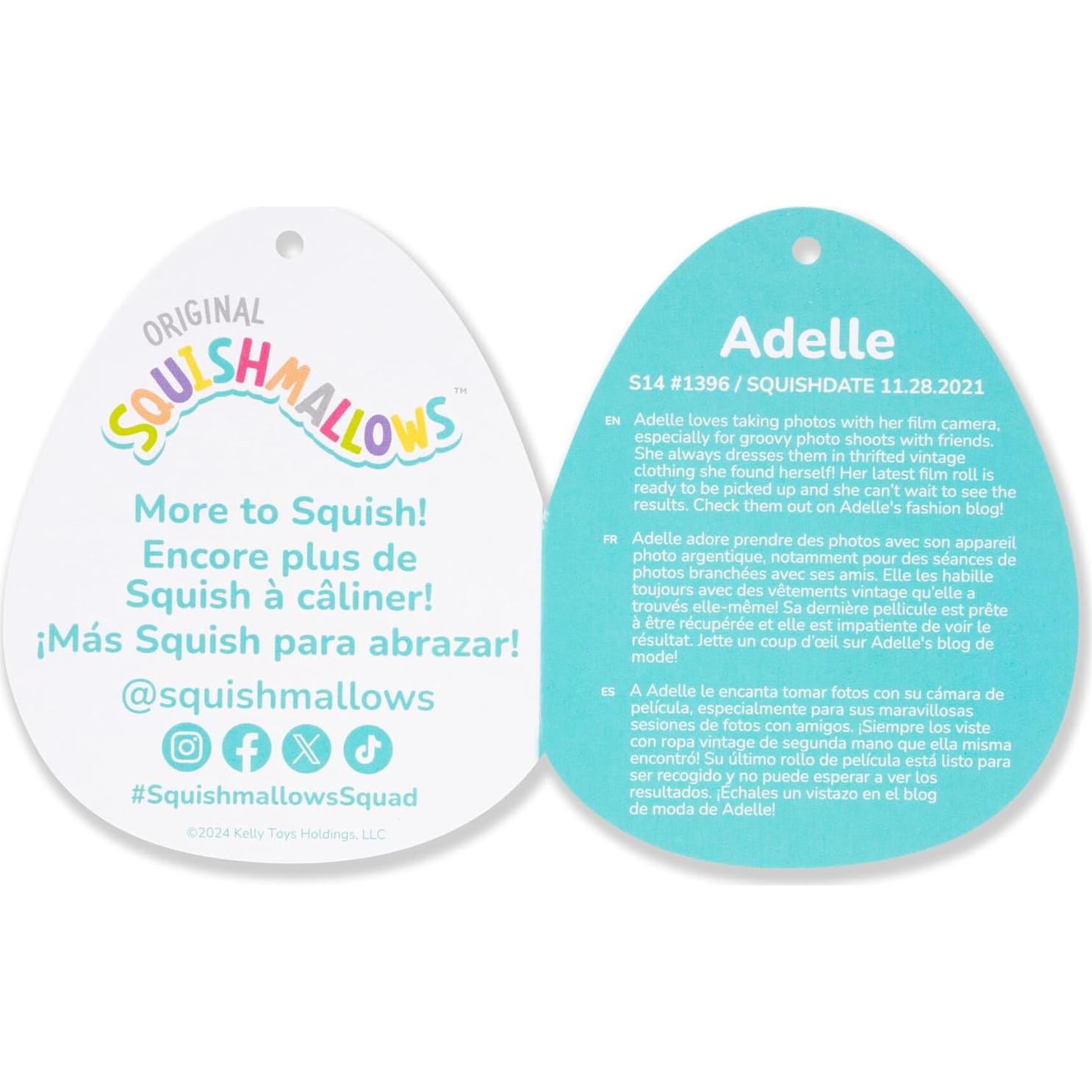 Squishmallows Jazwares Adelle 35.56 cm Lámpara Naranja