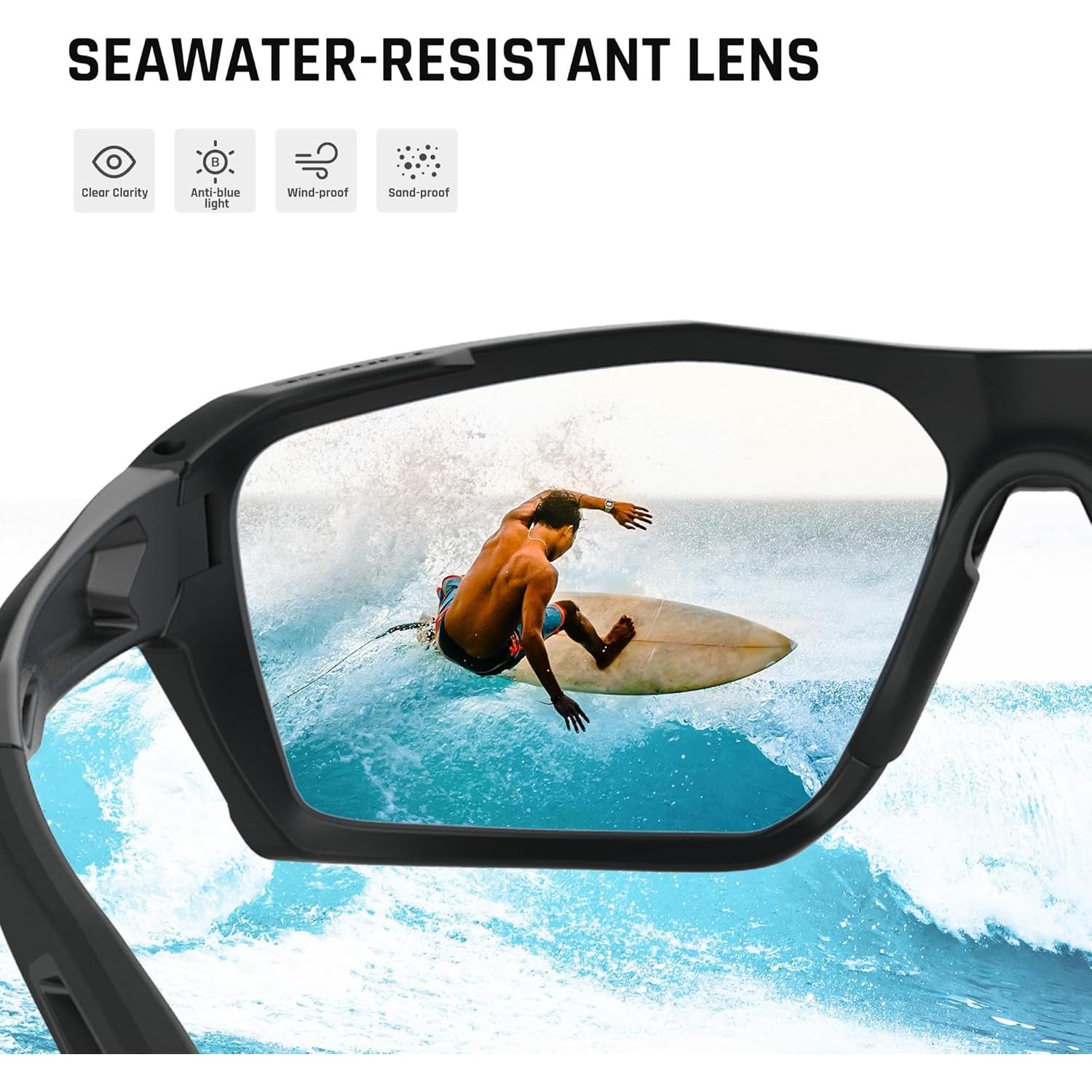 Gafas de sol deportivas polarizadas TOREGE para hombres y mujeres