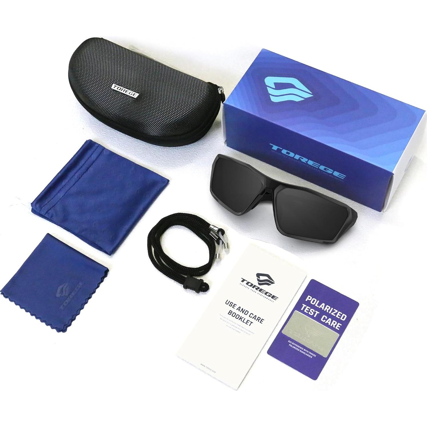 Gafas de sol deportivas polarizadas TOREGE para hombres y mujeres