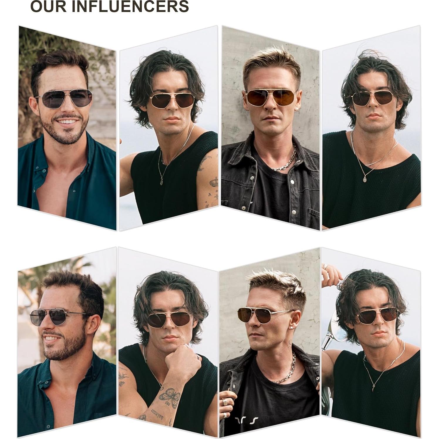 Gafas de Sol Retro Hexagonales SojoS UV400 para Mujeres y Hombres