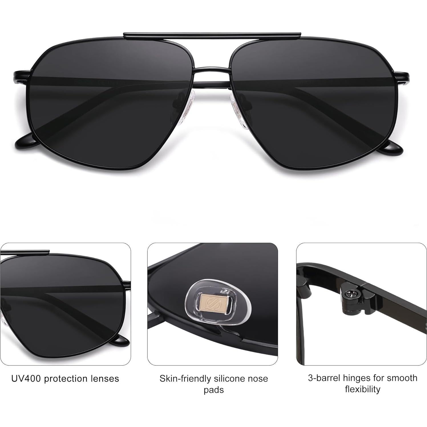 Gafas de Sol Retro Hexagonales SojoS UV400 para Mujeres y Hombres