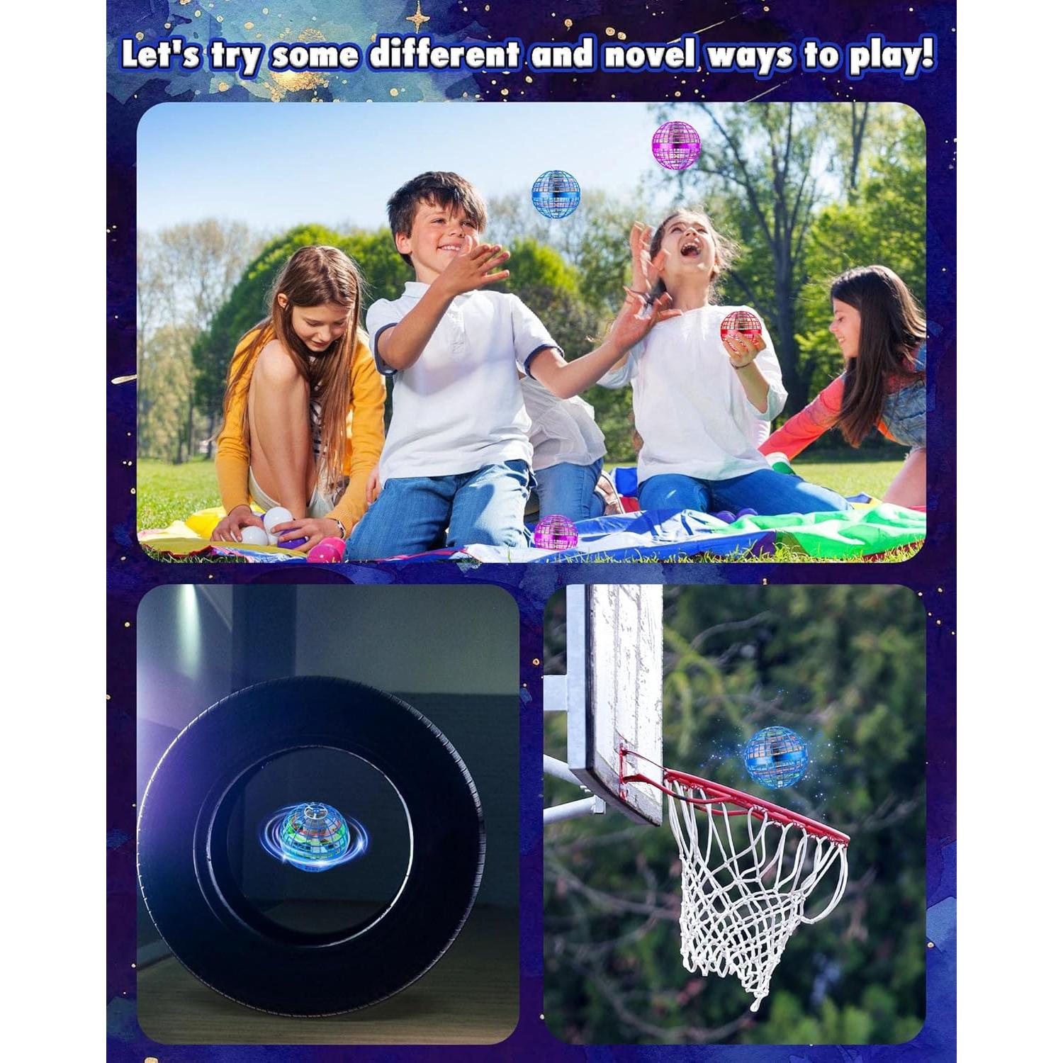 Esfera Voladora Dron Controlado a Mano Owlrun TSM006-B Azul