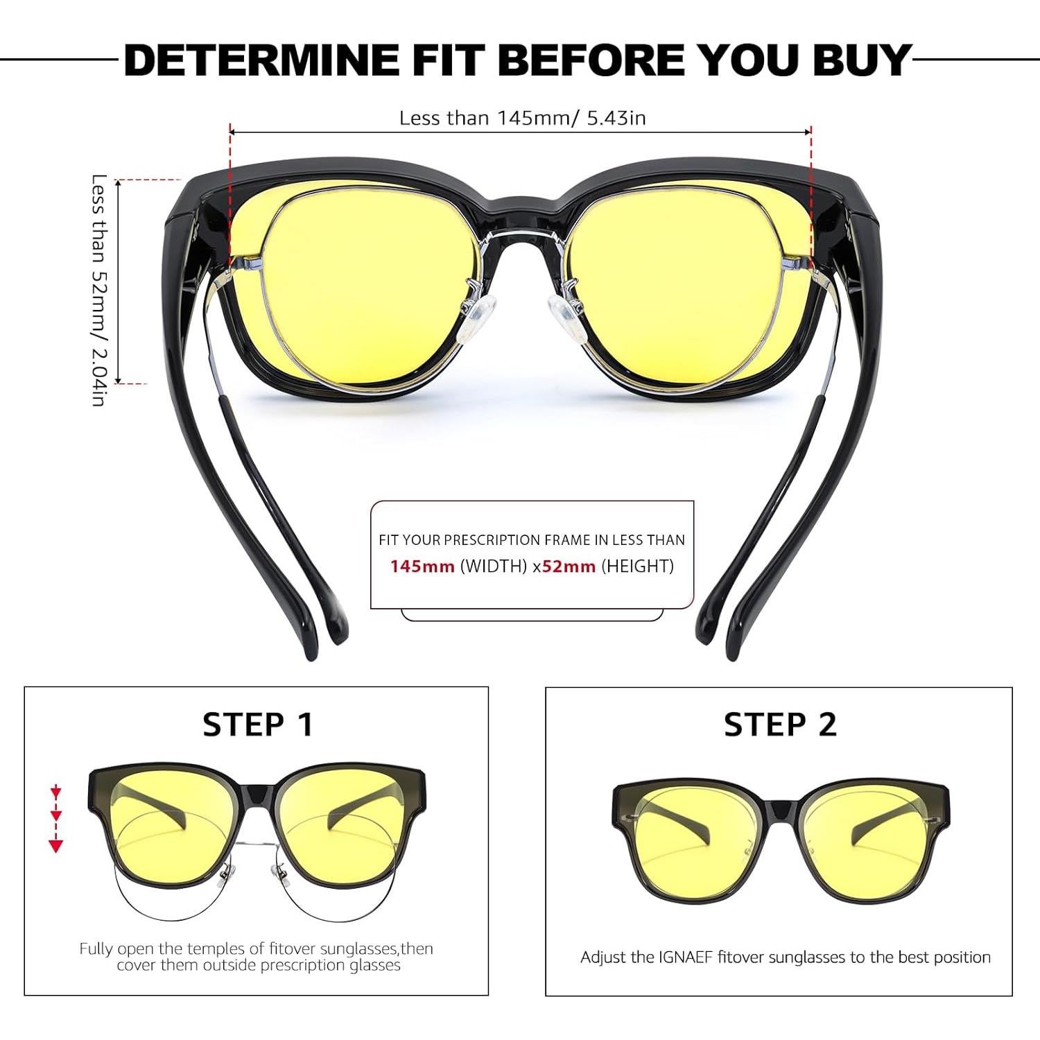 Gafas de Conducción Nocturna Polarizadas Trysee C01 Negro