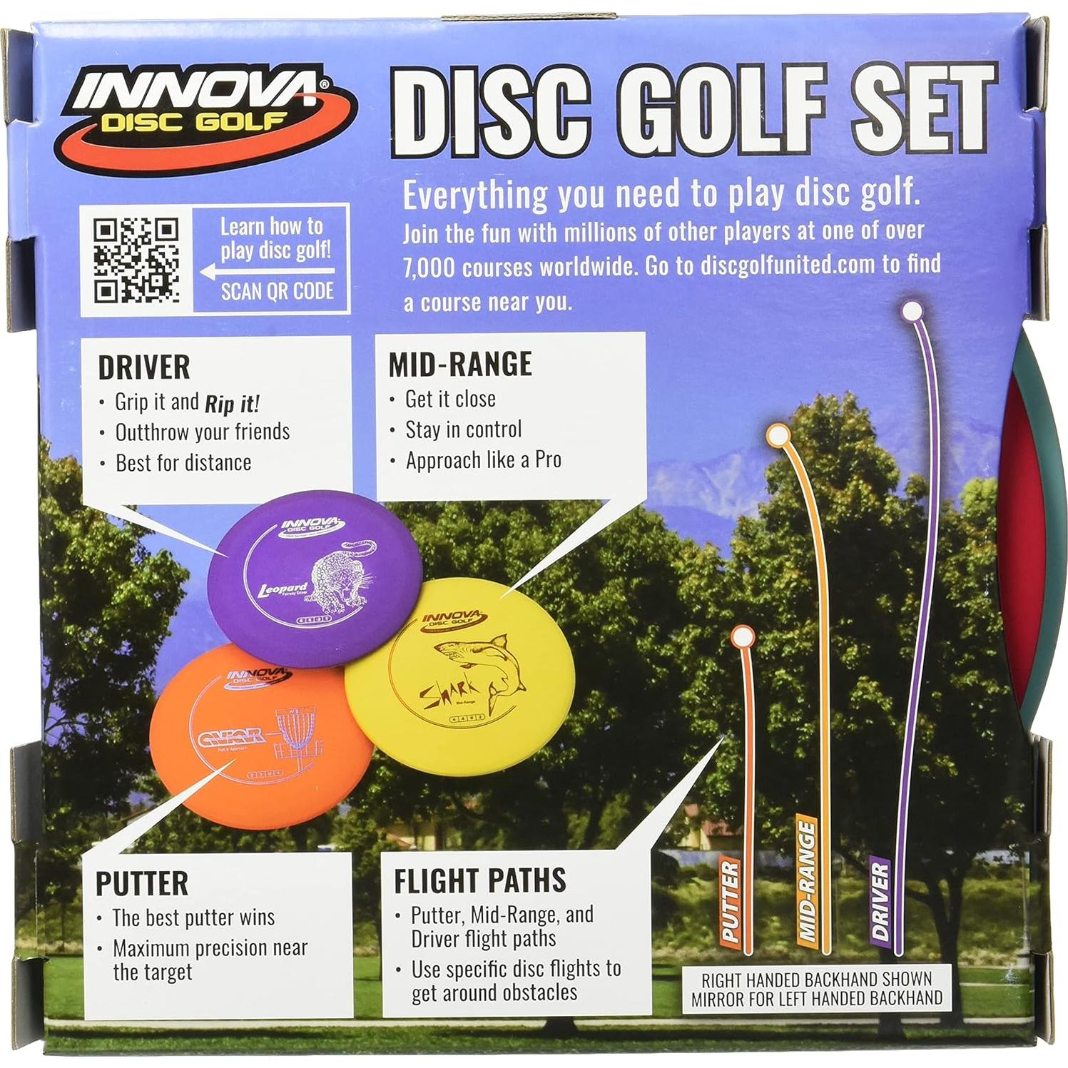 Conjunto de Disc Golf Innova DX - Driver, Mid-Range y Putter