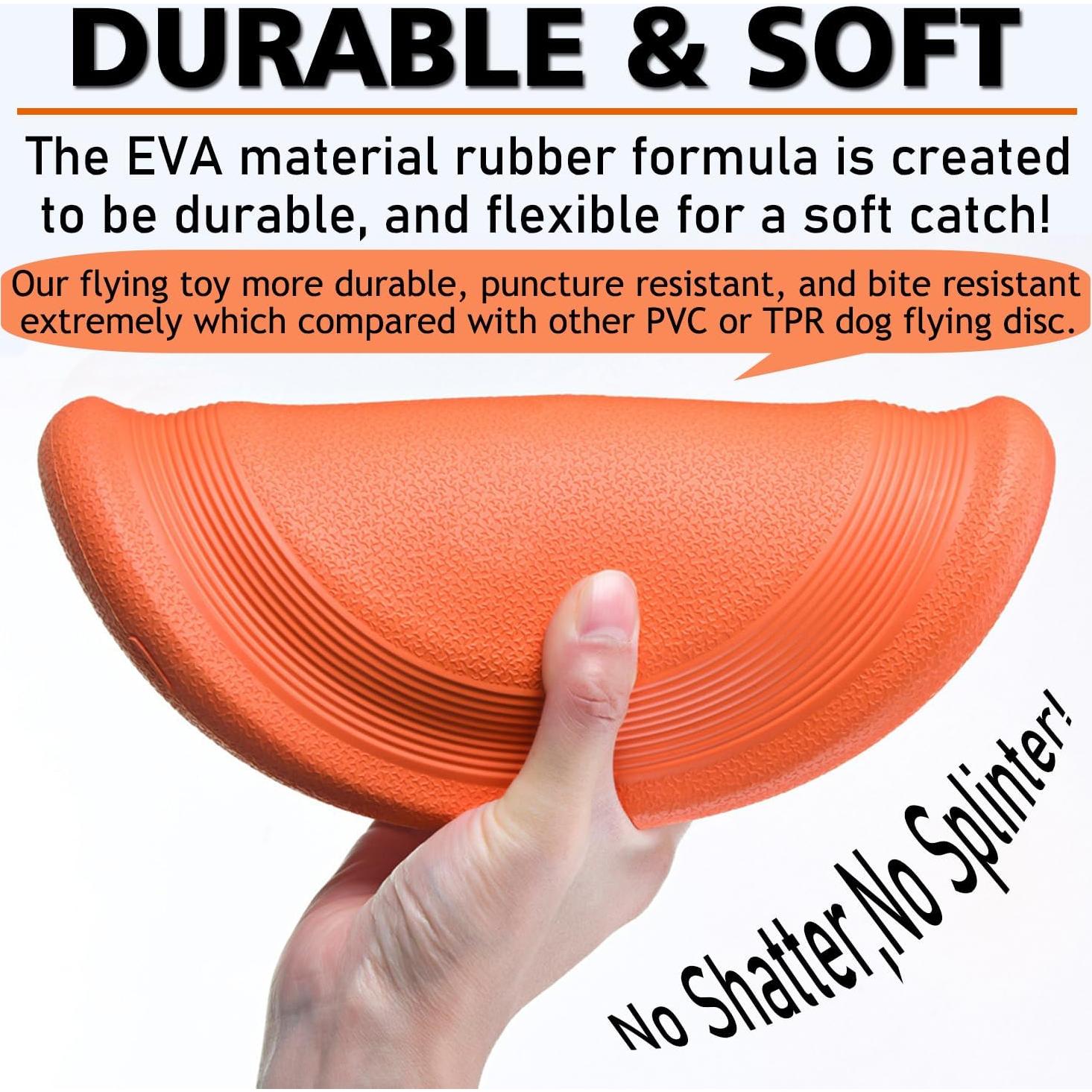 Disco Volador para Perros XIGOU - Goma Indestructible 23.5 cm