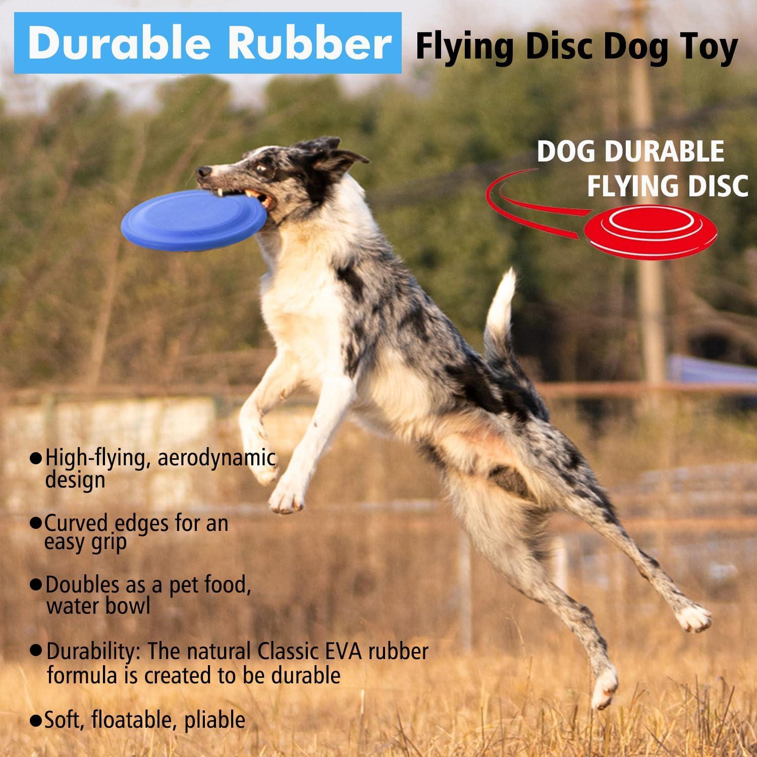 Disco Volador para Perros XIGOU - Goma Indestructible 23.5 cm