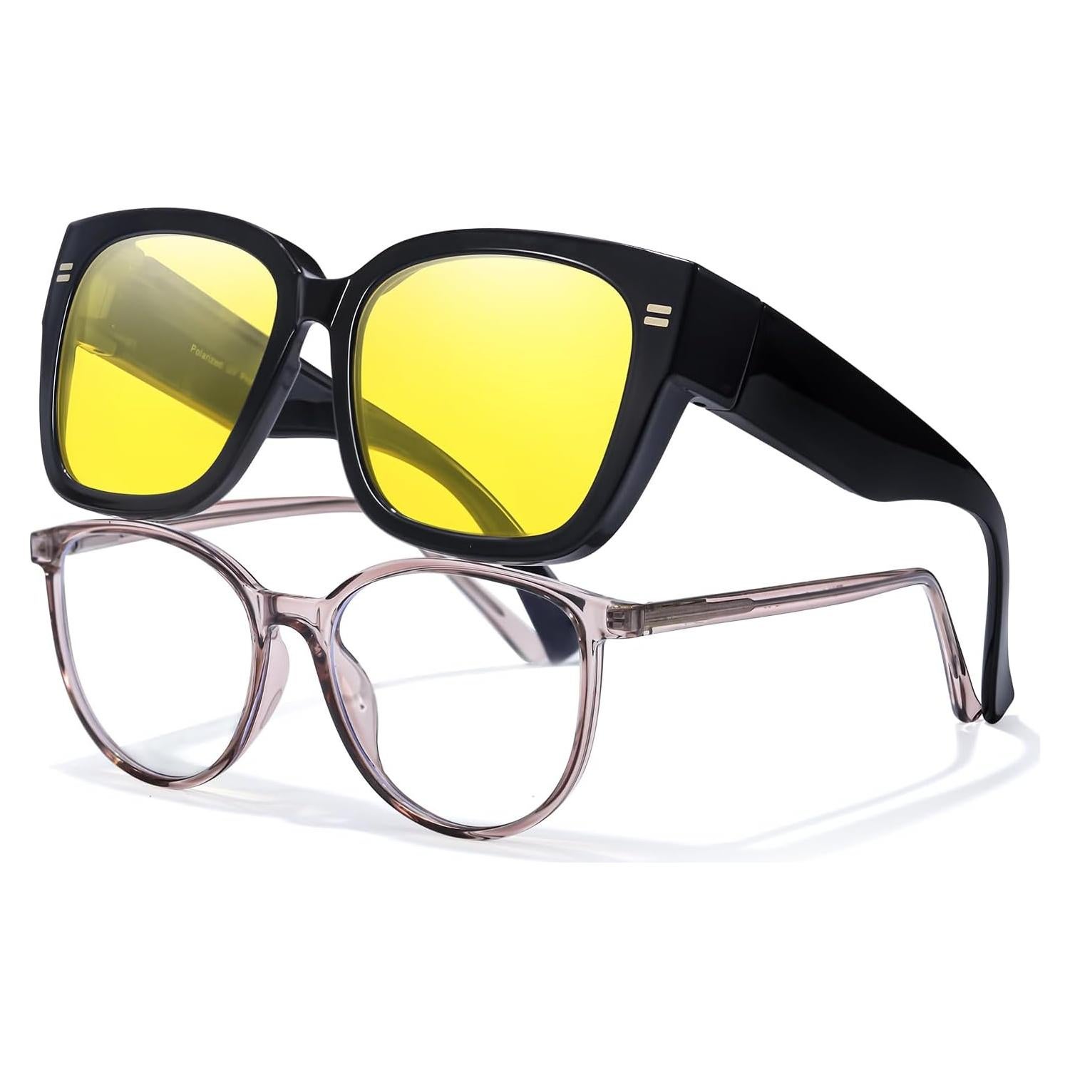 Gafas de Visión Nocturna LVIOE Amarillas Polarizadas Unisex