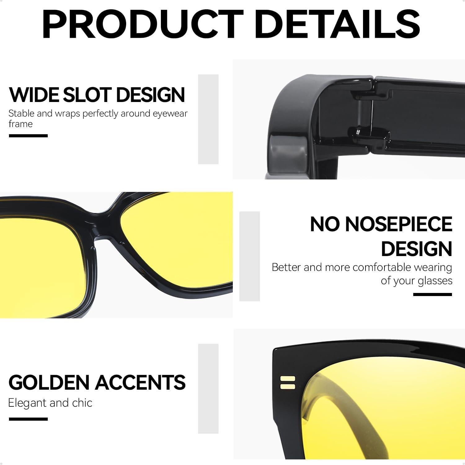 Gafas de Visión Nocturna LVIOE Amarillas Polarizadas Unisex