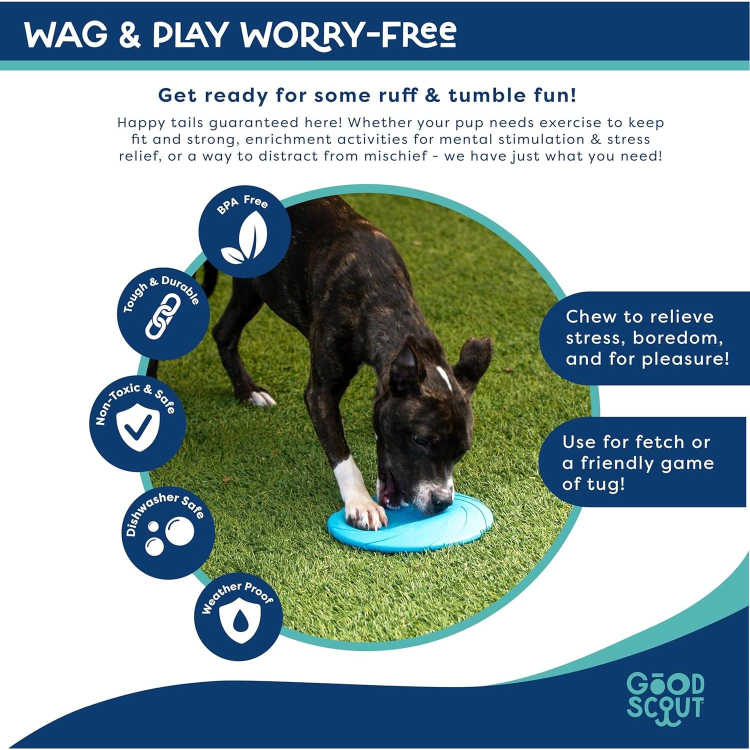 Frisbee para Perros Good Scout 22cm Duradero y Colorido